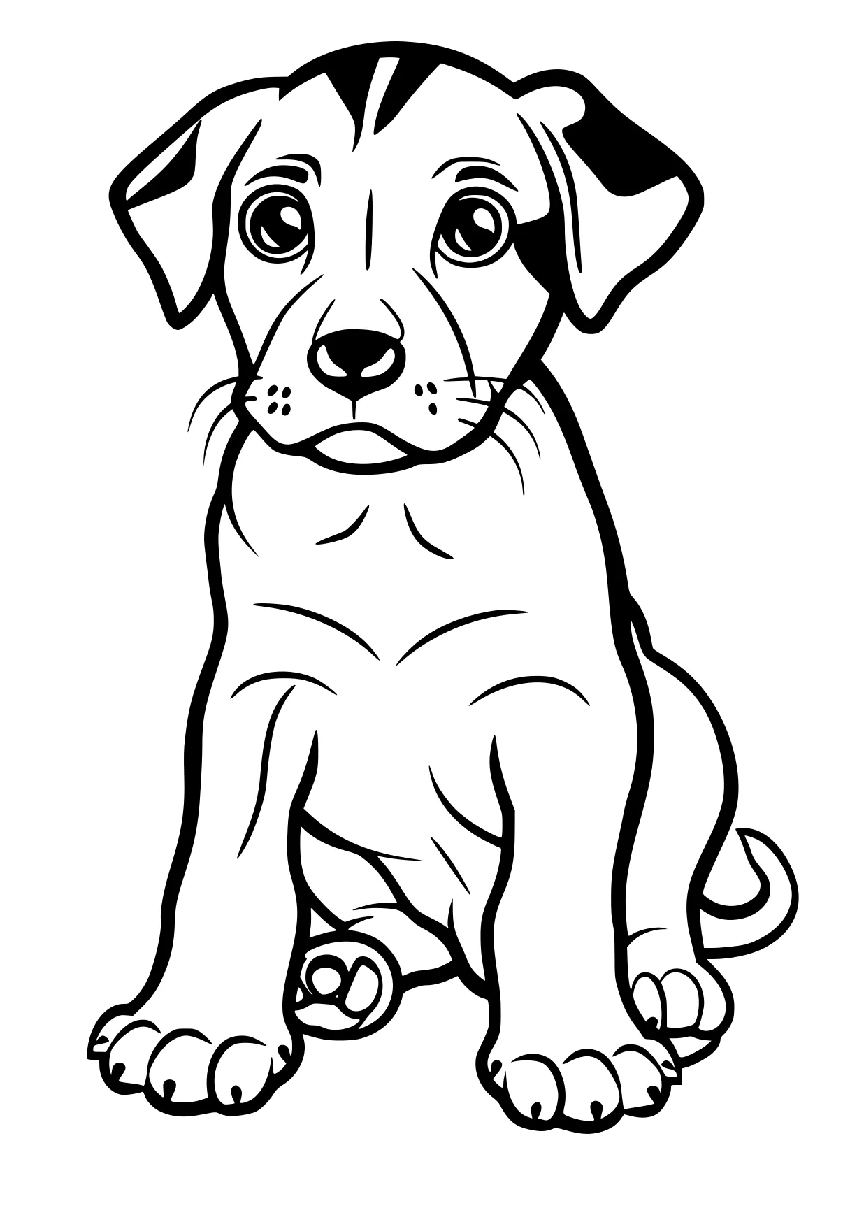 dog coloring pages puppy, pitbull, bulldog, illustrator, dog, free page downloads