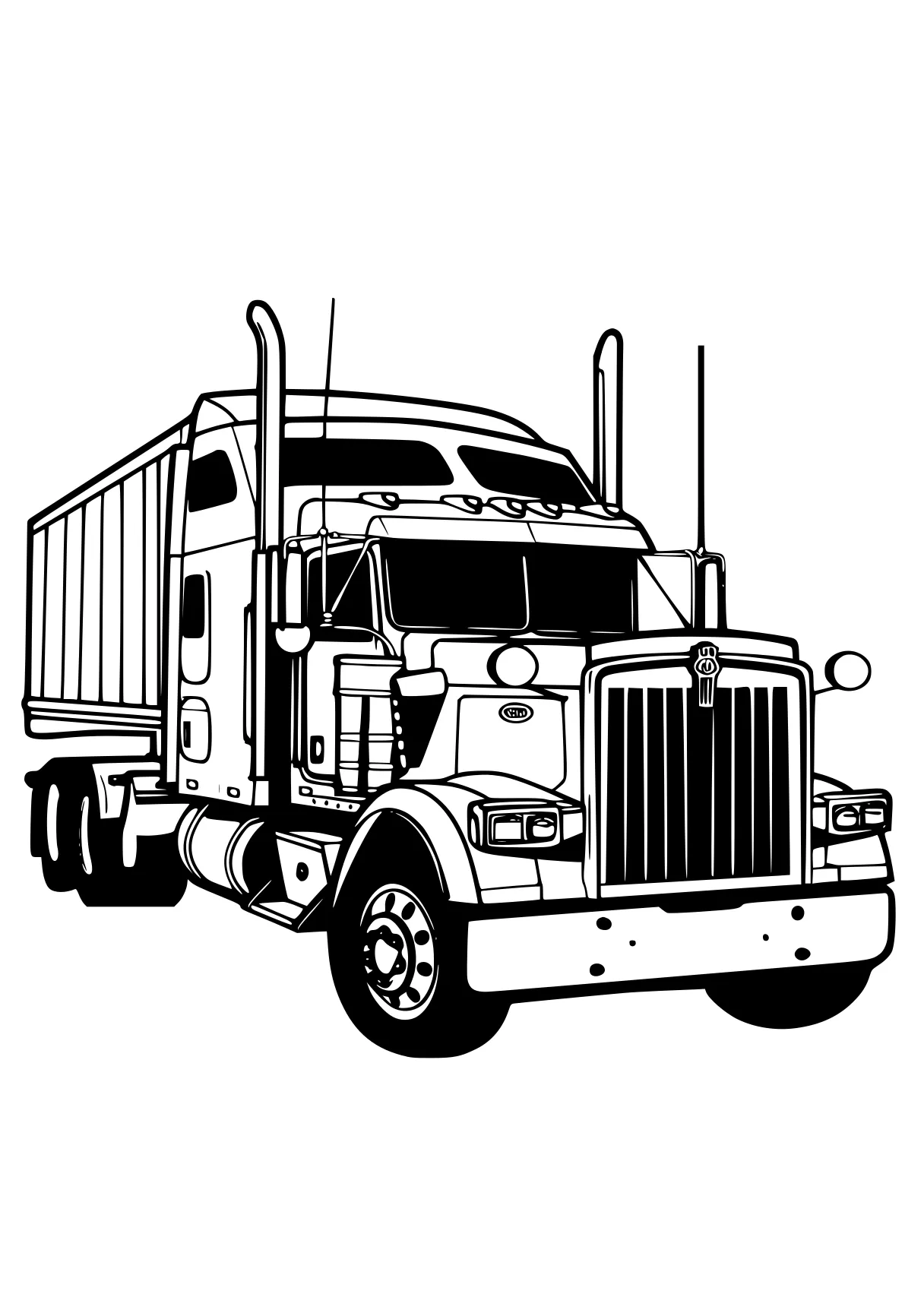 truck coloring page semi, truck, trucks, vehicle, optimus, free downloads