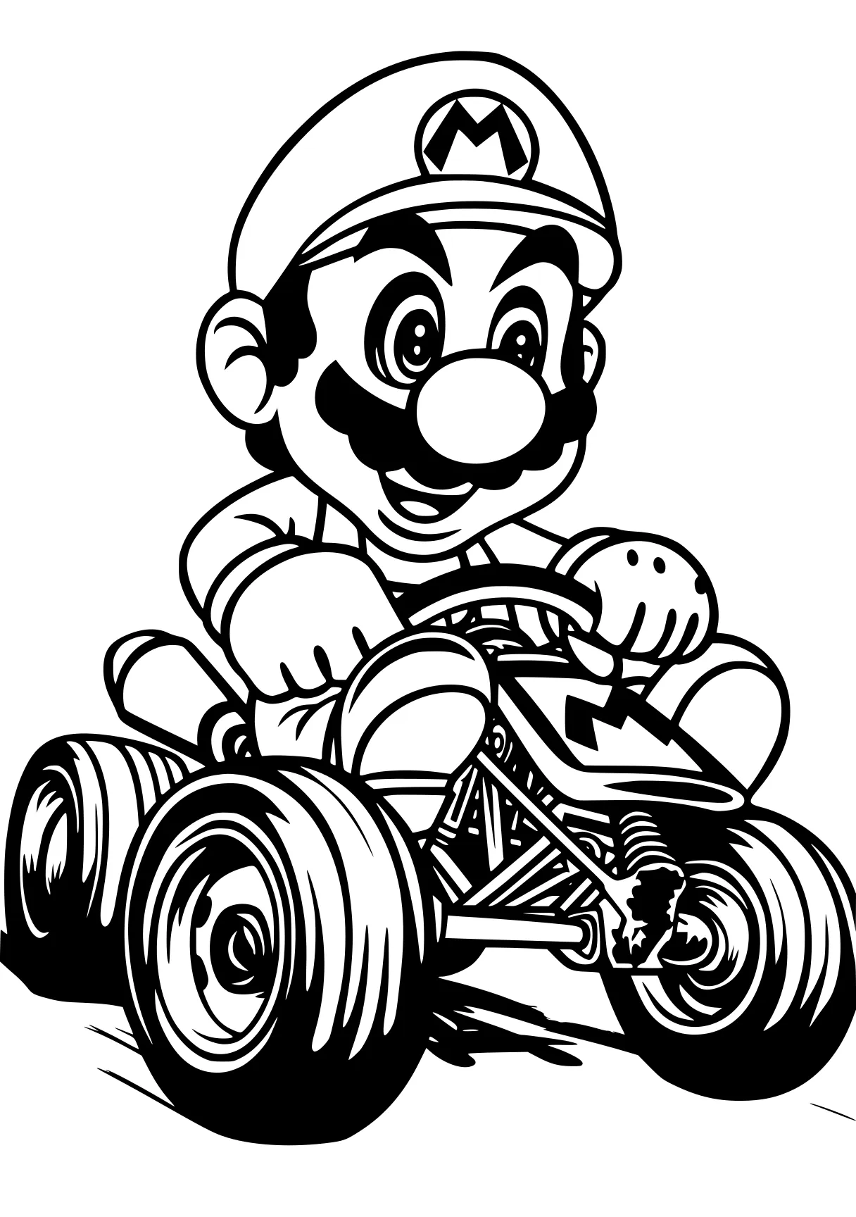 coloring pages mario kart, mario, toad, luigi, wheels, free page downloads