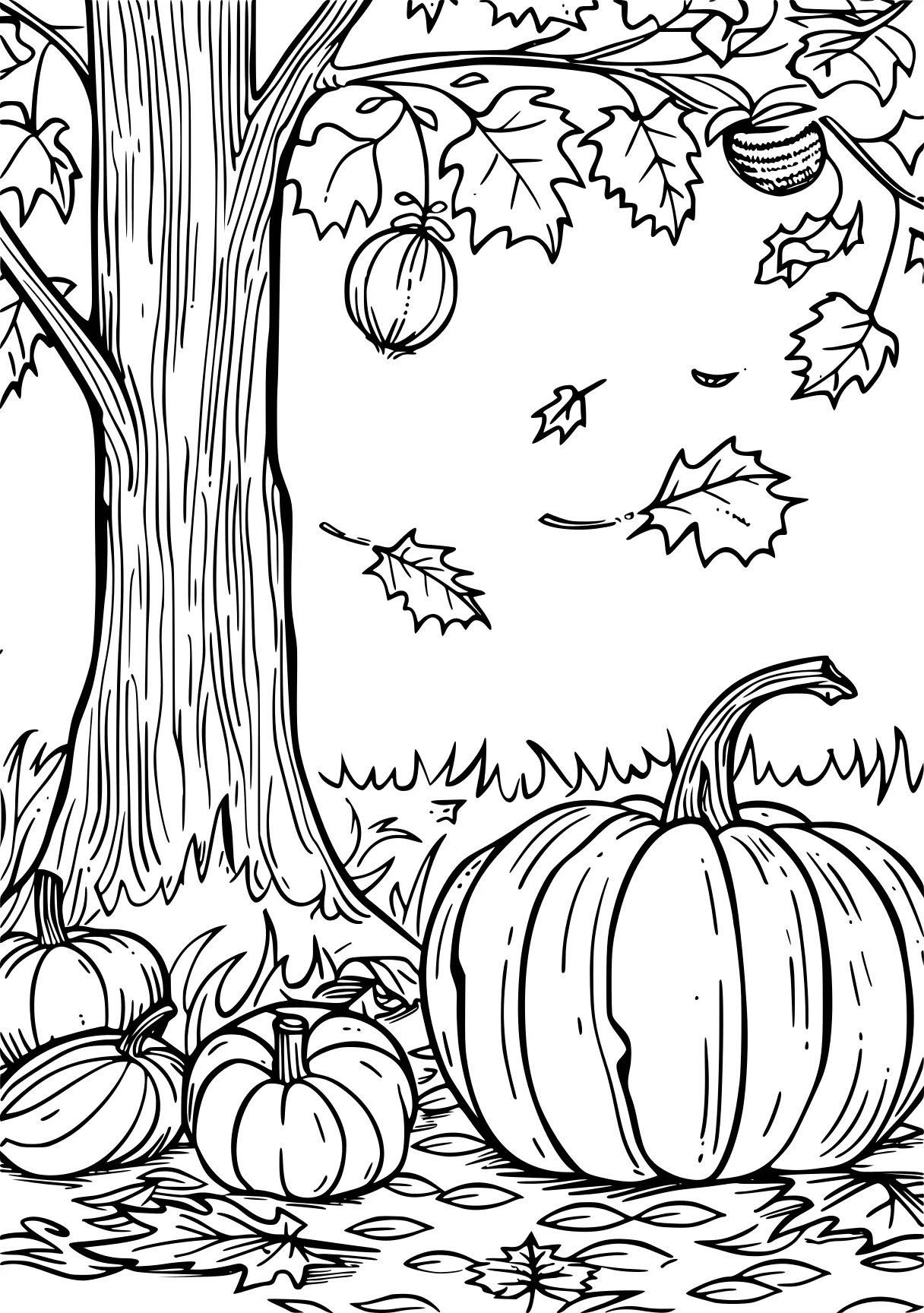 coloring pages for autumn, pumpkin, preview, october, free page downloads