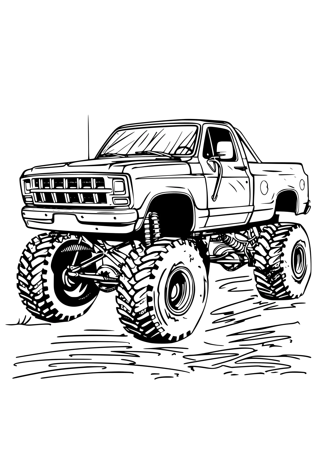 monster truck coloring sheet truck, trucks, crawler, jeep, vehicle, free page downloads