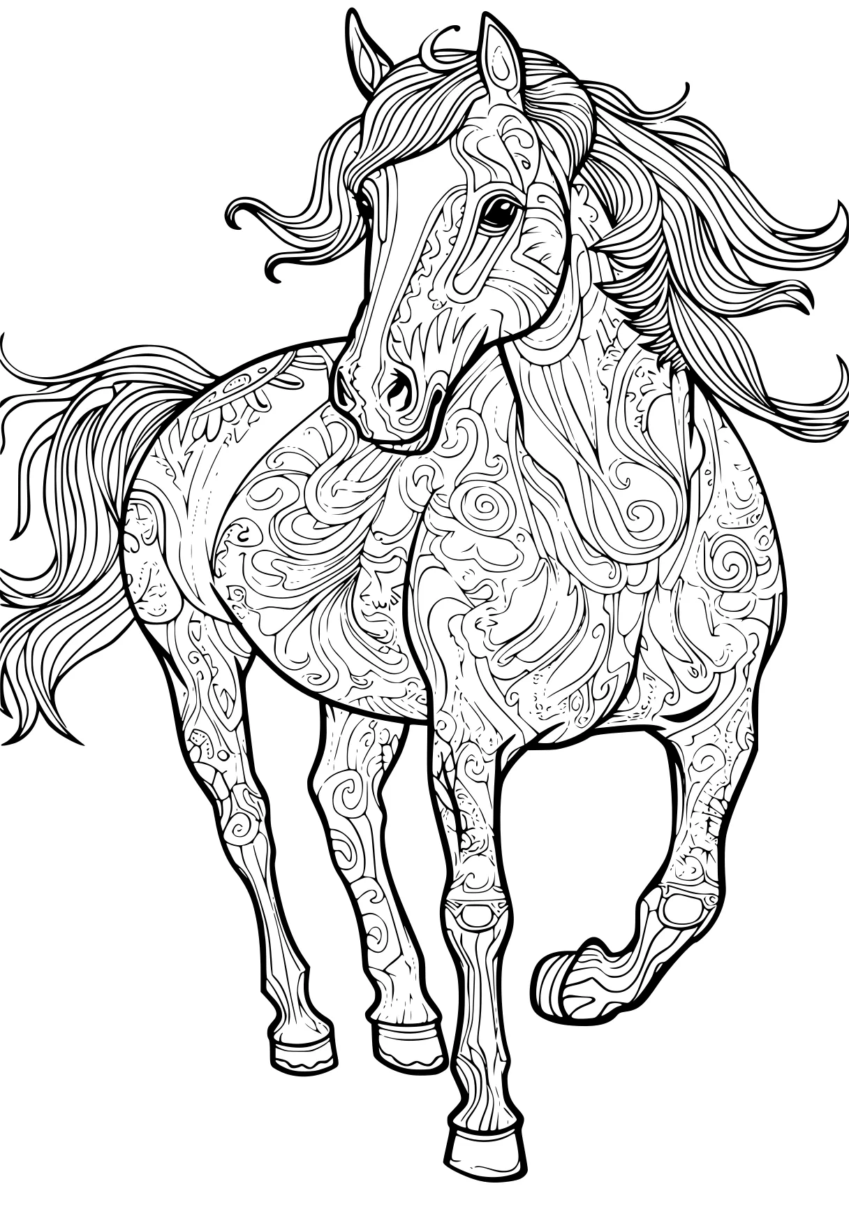 horse printable coloring pages unicorn, horse, pegasus, pony, free page downloads