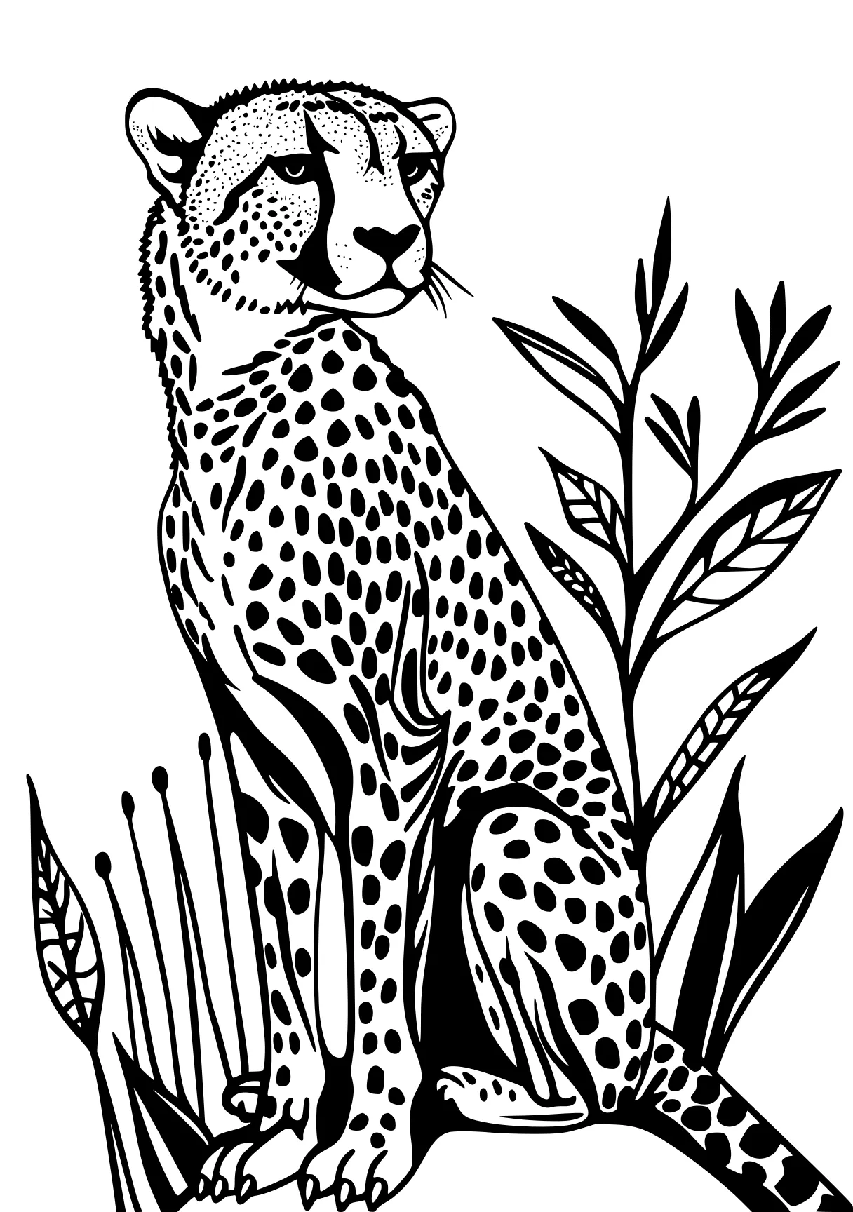 cheetah coloring page cheetah, jaguar, leopard, panther, safari, free downloads