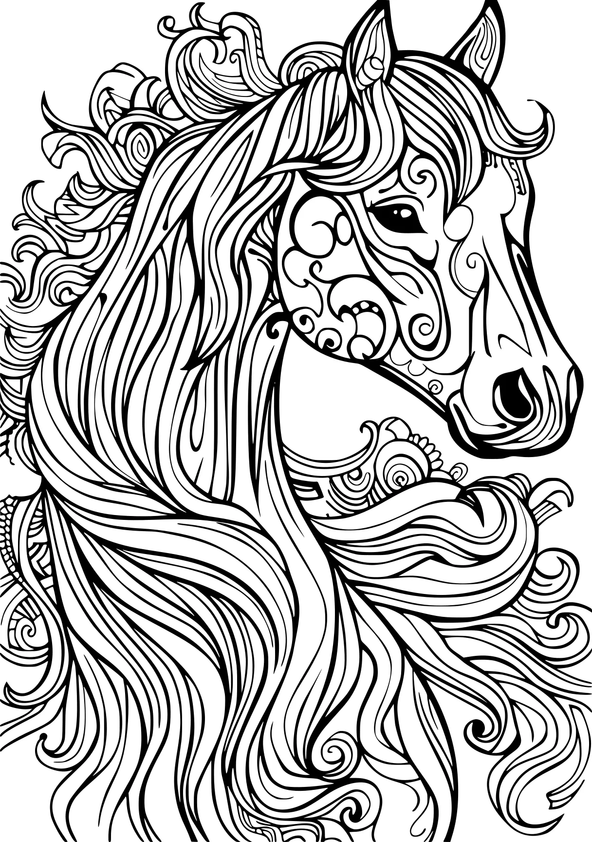 horse coloring sheet lion, illustrator, rapunzel, free page downloads