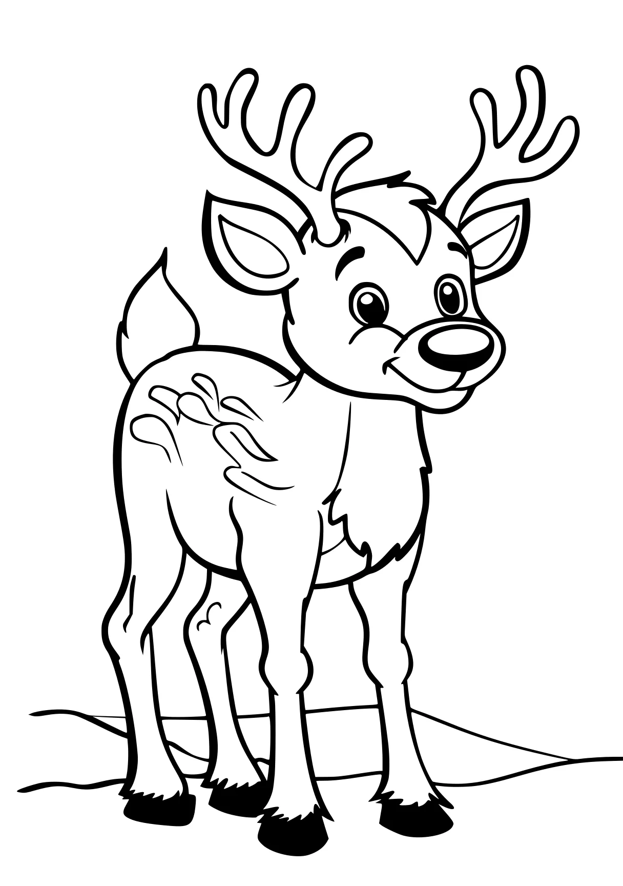 rudolph coloring pages deer, rudolph, reindeer, bambi, moose, free page downloads