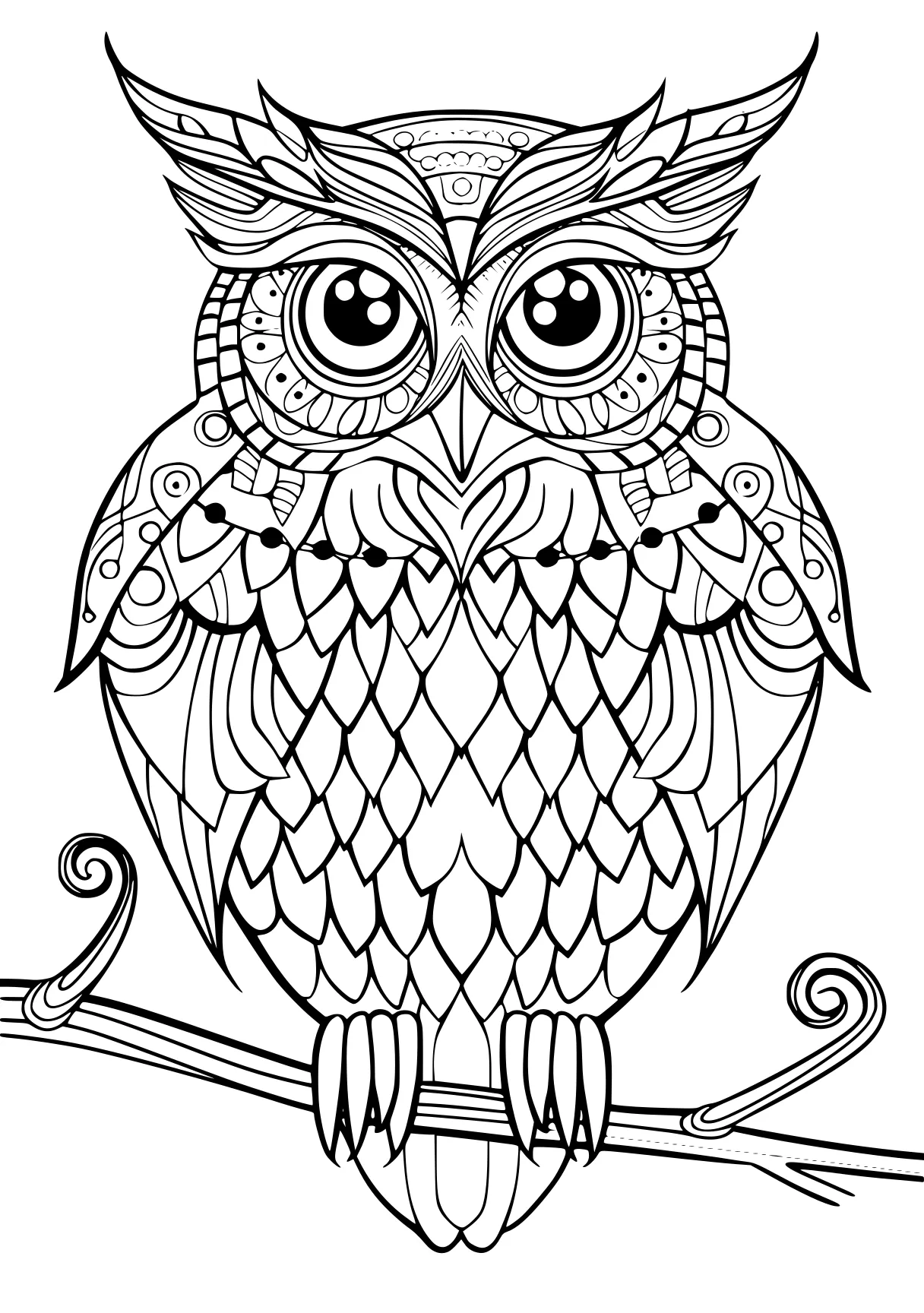 owl coloring pages owl, illustrator, zentangle, free page downloads