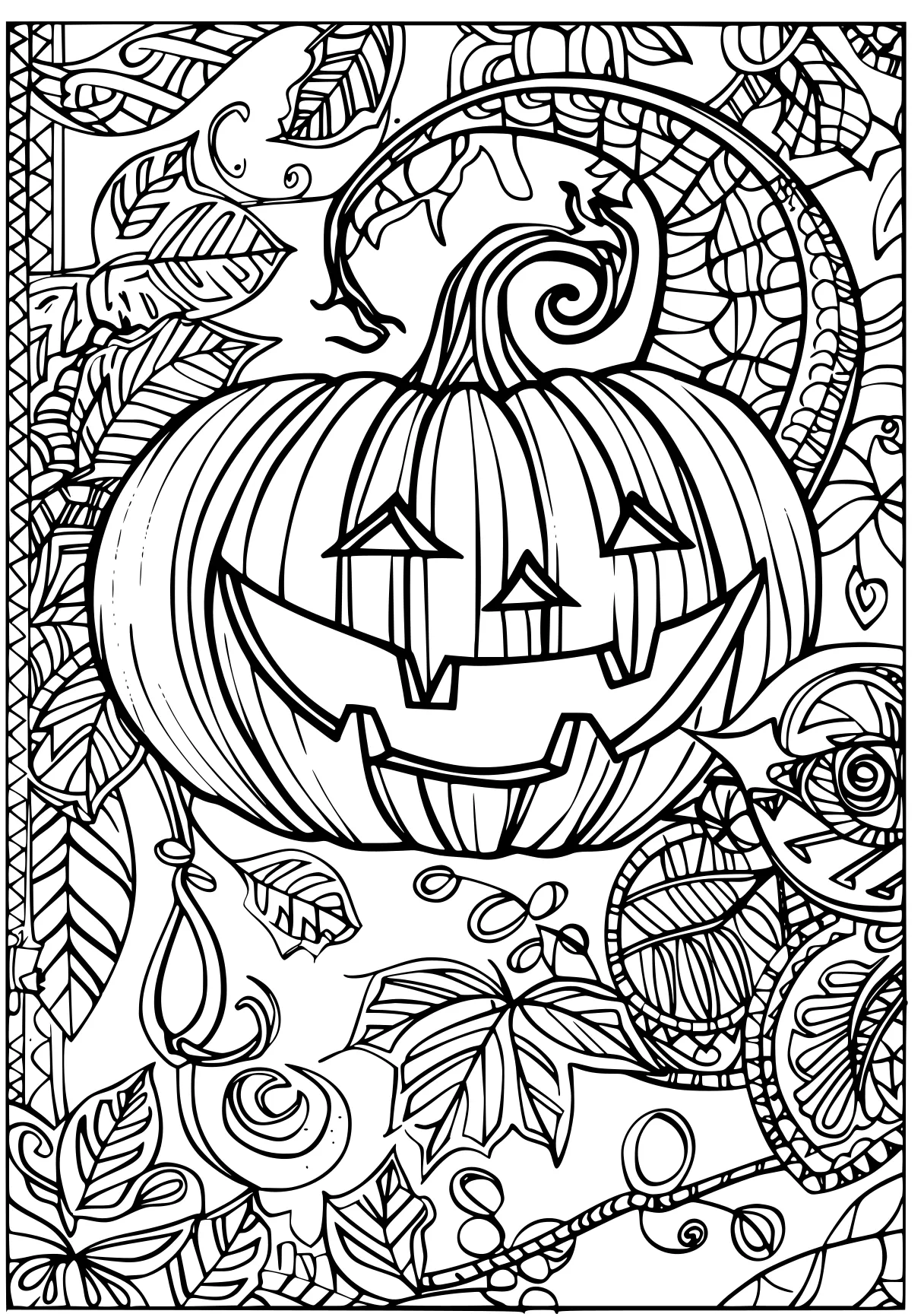 pumpkin coloring pages, zentangle, pumpkin, halloween, free page downloads