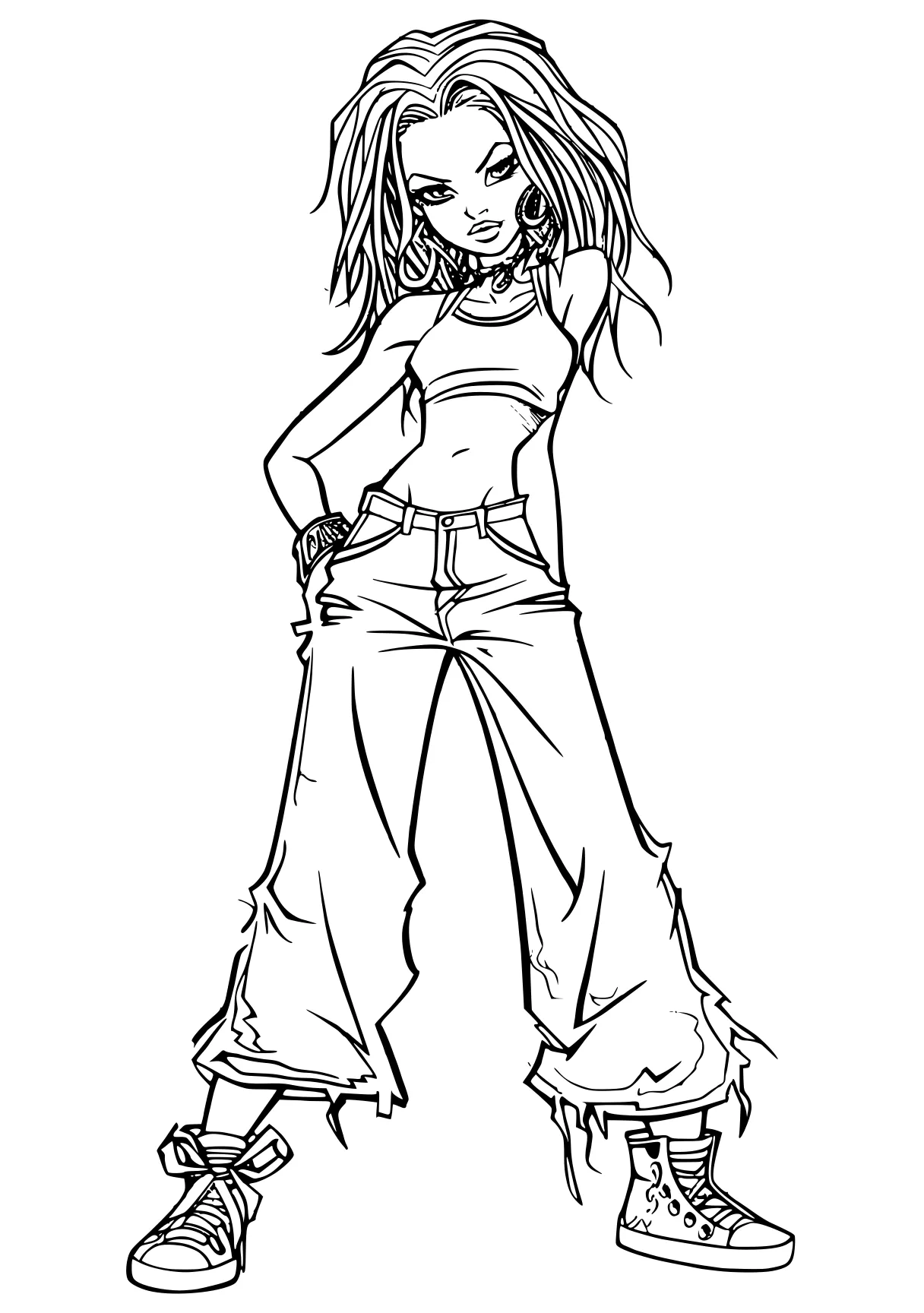 bratz coloring pages noodle, girl, clothes, dance, skye, free page downloads