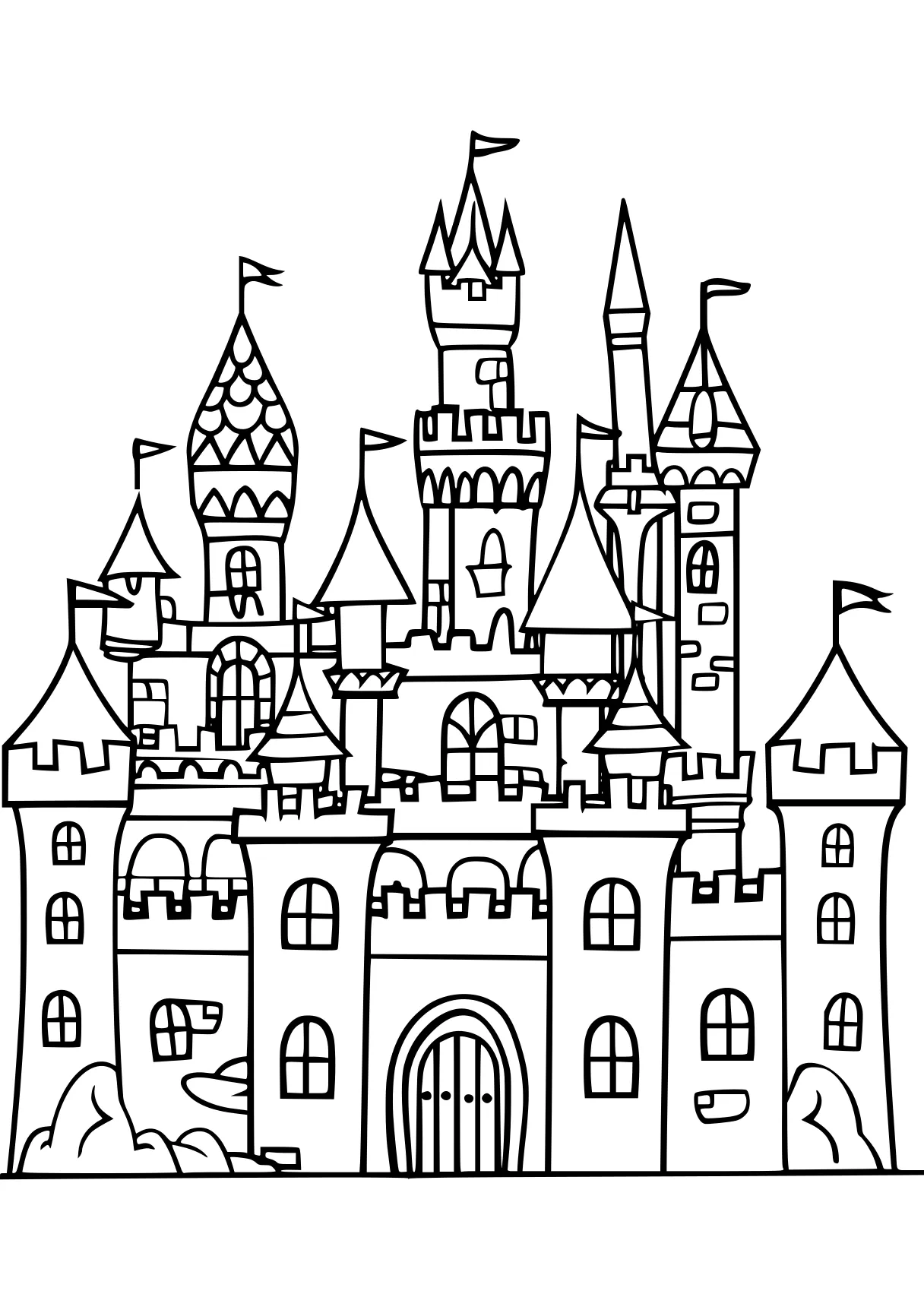 castle coloring page castle, palace, disneyland, free downloads