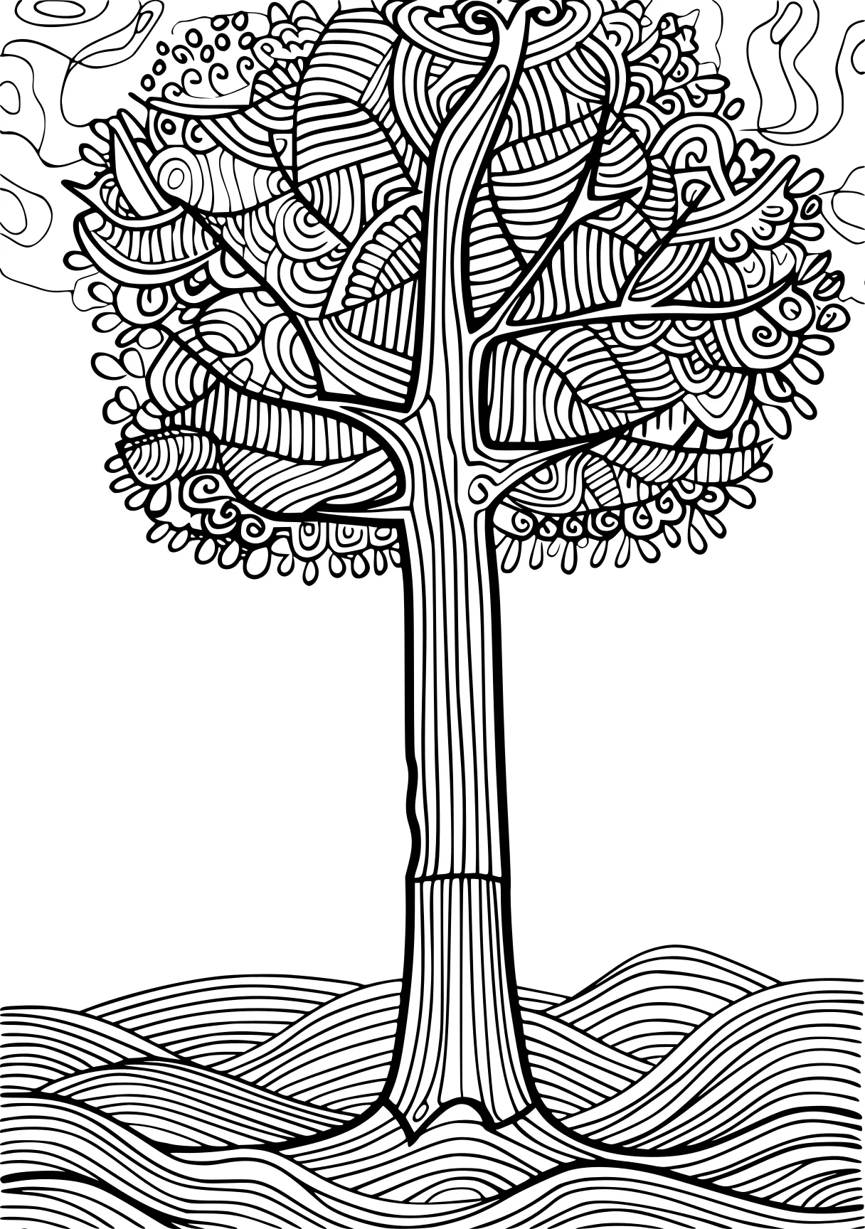 tree coloring page tree, zacchaeus, trees, free downloads