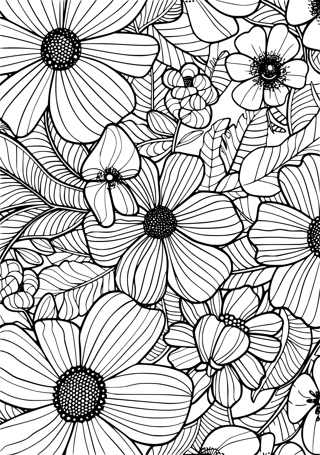 printable flower coloring pages, zentangle, pattern, colouring, free page downloads