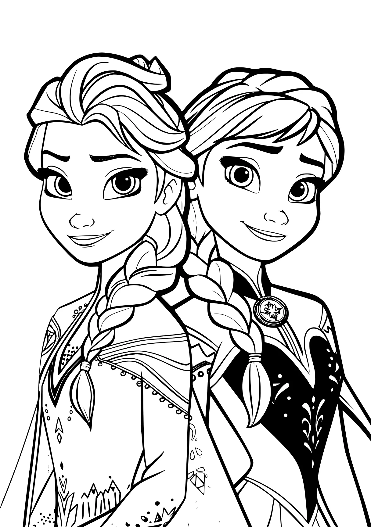 anna and elsa coloring pages frozen, tangled, elsa, lilo, descendants, free page downloads