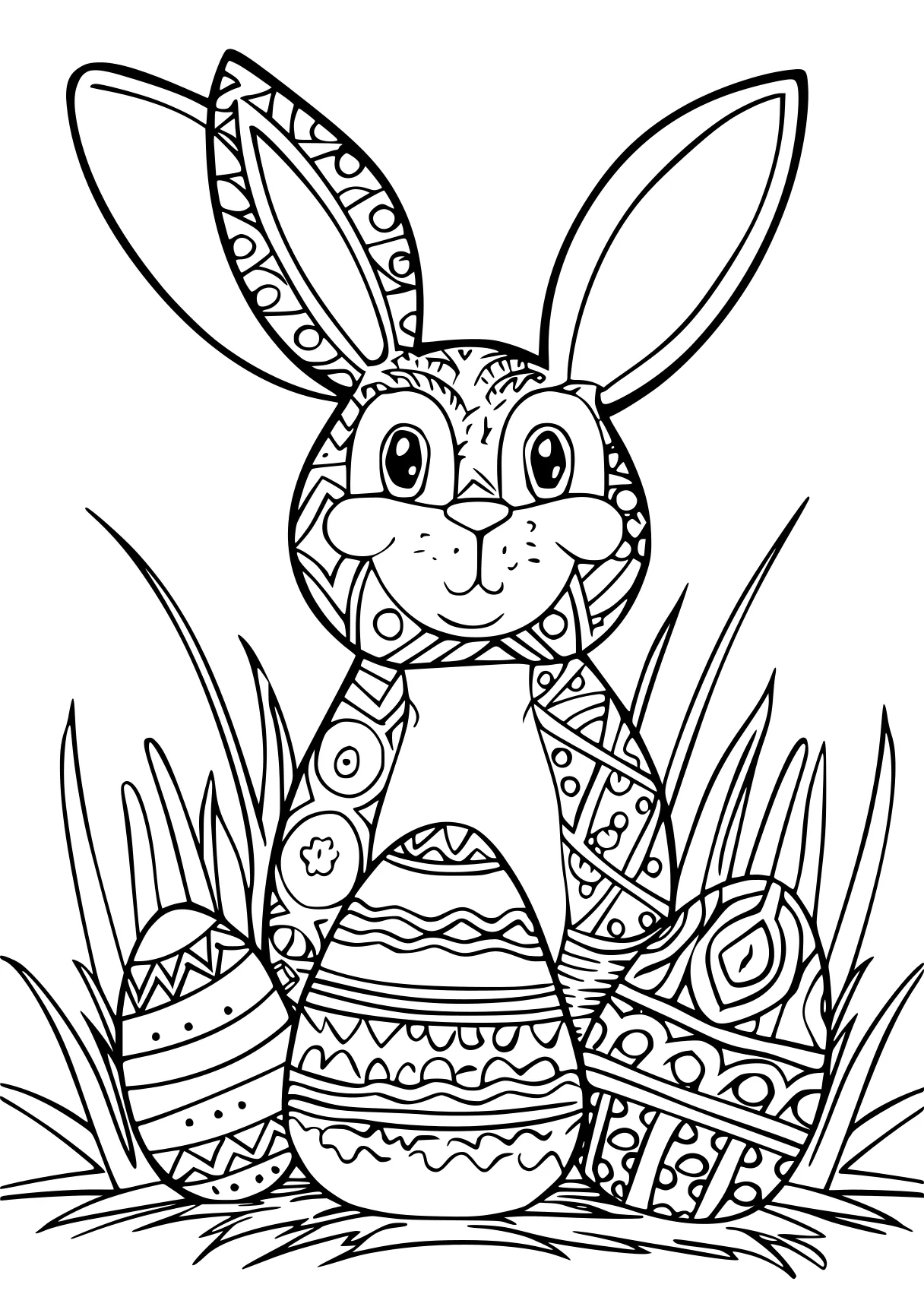 free easter coloring pages, zentangle, bunny, rabbit, page downloads