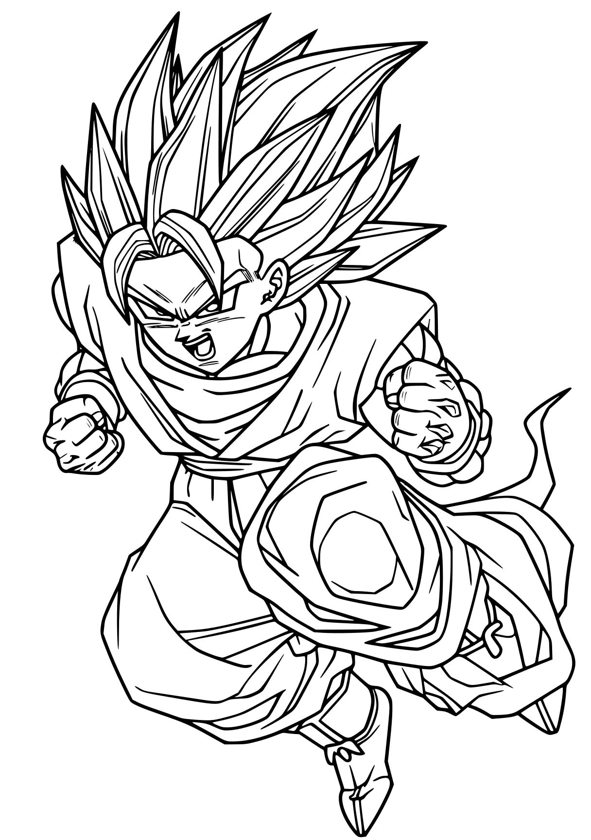 goku coloring sheets gogeta, vegeta, goku, broly, vegito, free page downloads