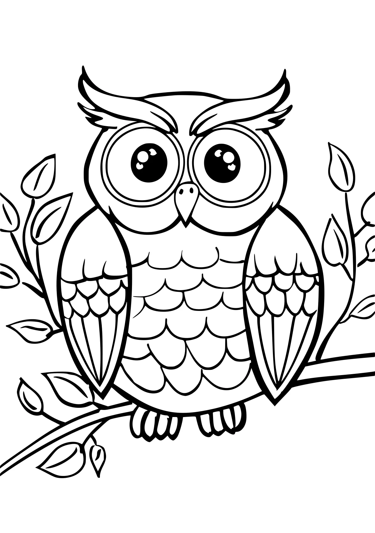 coloring print owl, illustrator, colouring, free page downloads