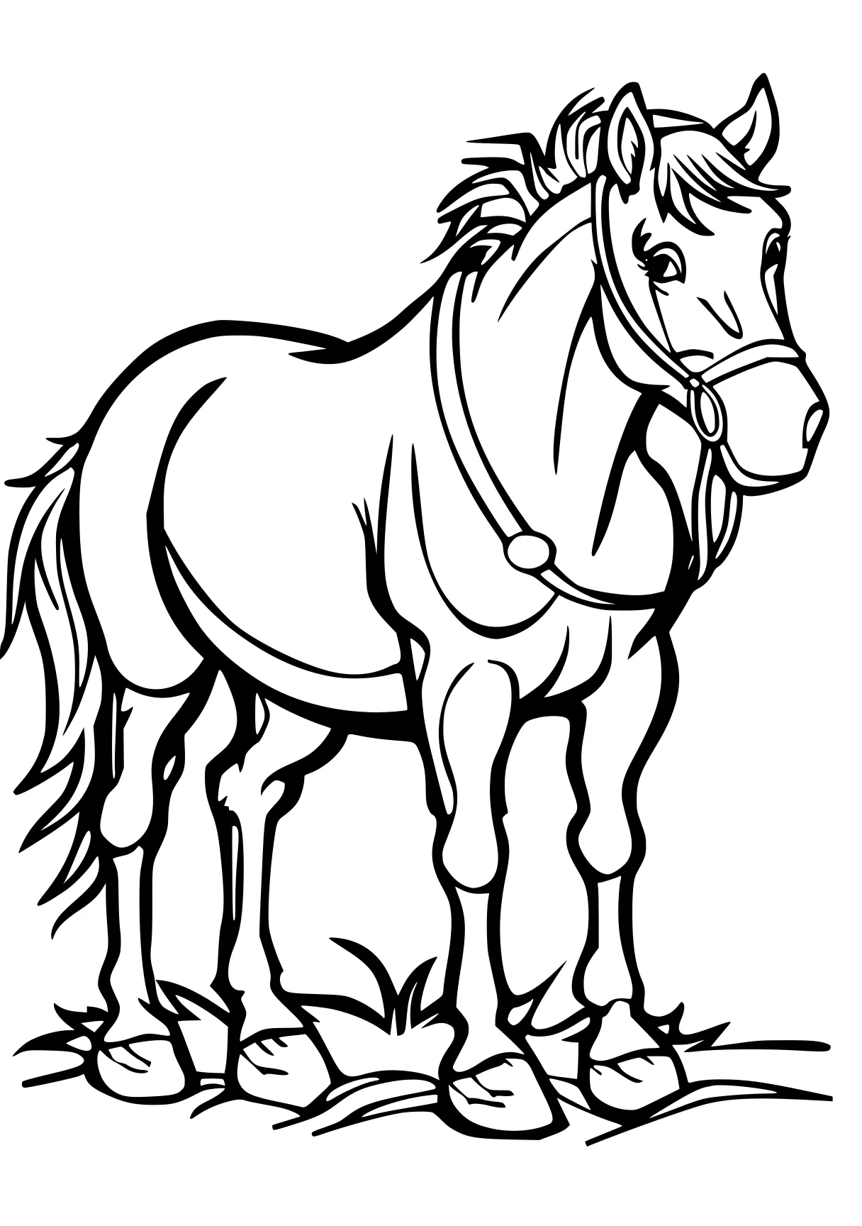 horse coloring sheet horse, unicorn, pony, donkey, pegasus, free page downloads