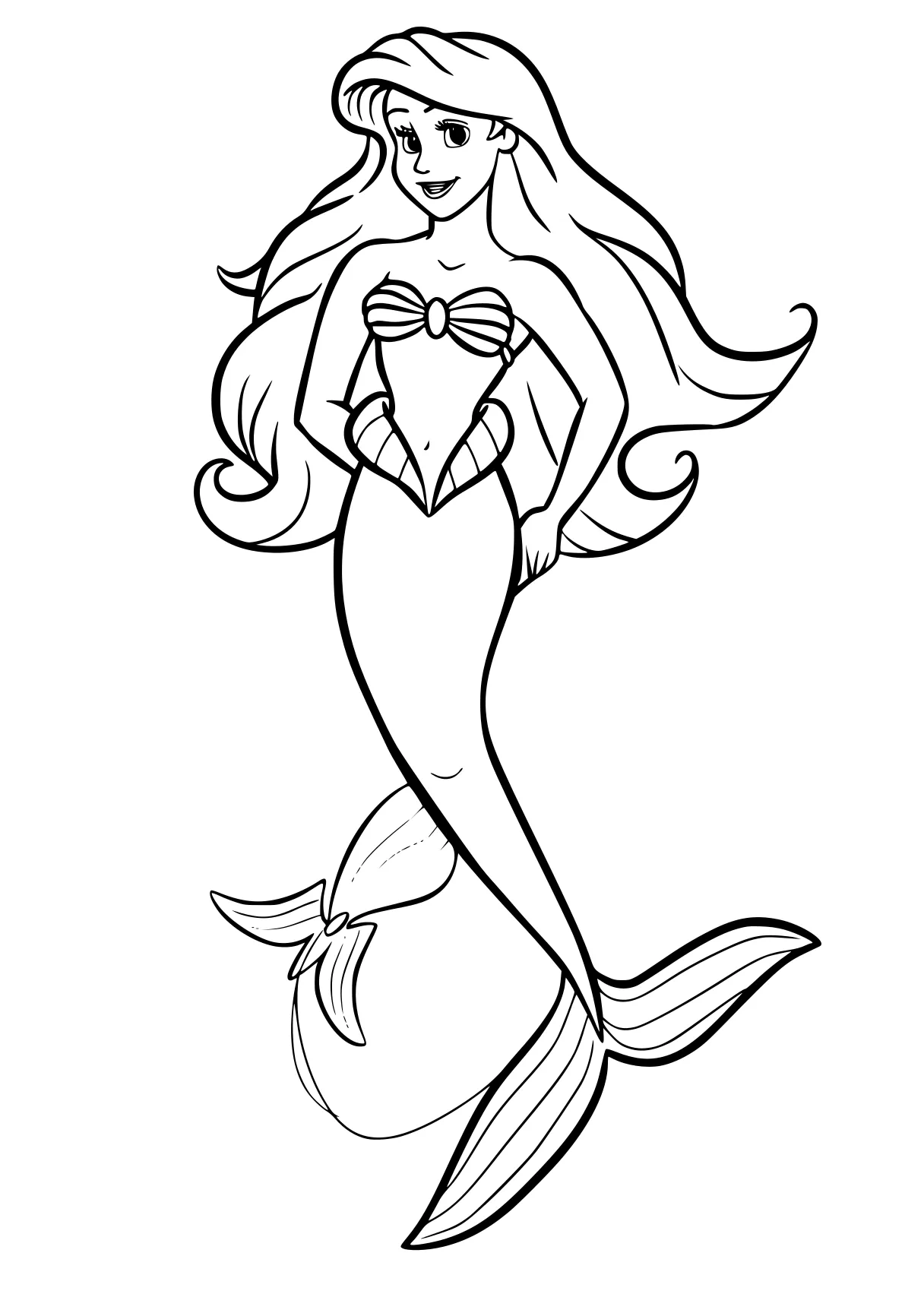 ariel mermaid coloring pages mermaid, ariel, fish, siren, rosalina, free page downloads