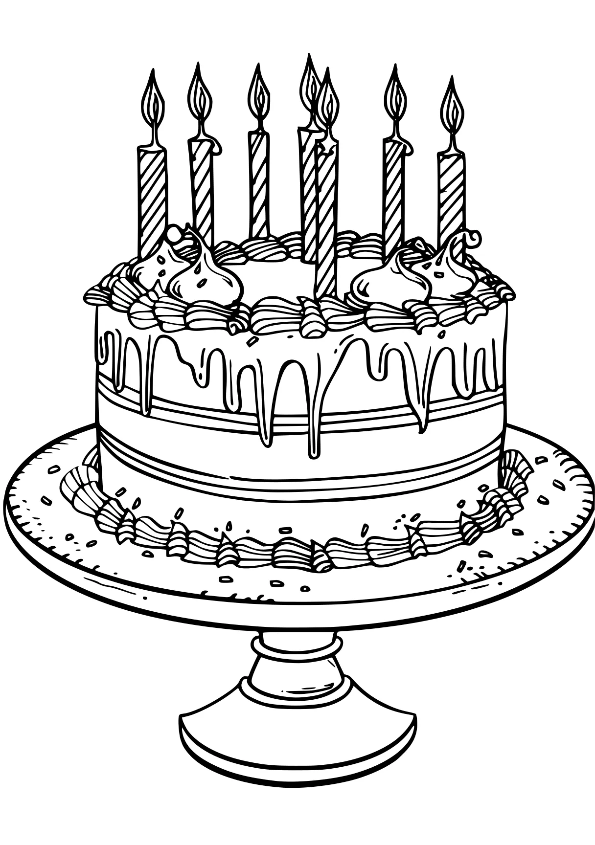 birthday cake coloring page cake, birthday, printables, free downloads