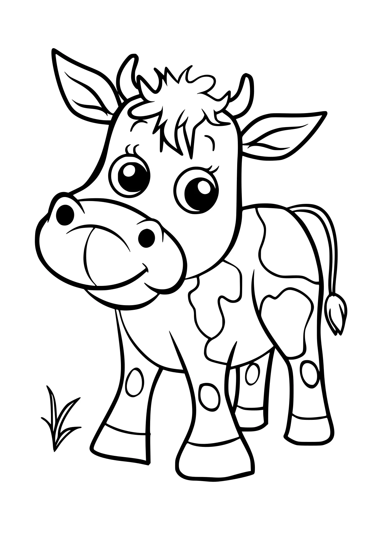 animals on the farm coloring pages cow, giraffe, donkey, rhino, free page downloads