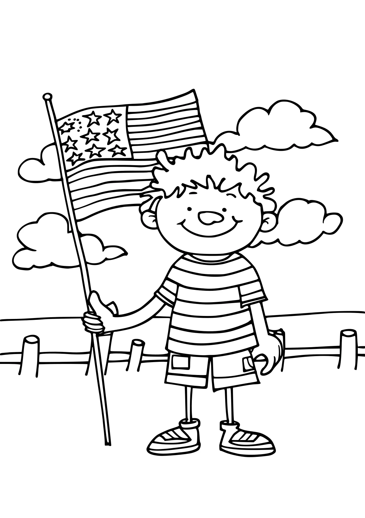 4th of july coloring page patriotic, flag, america, free downloads