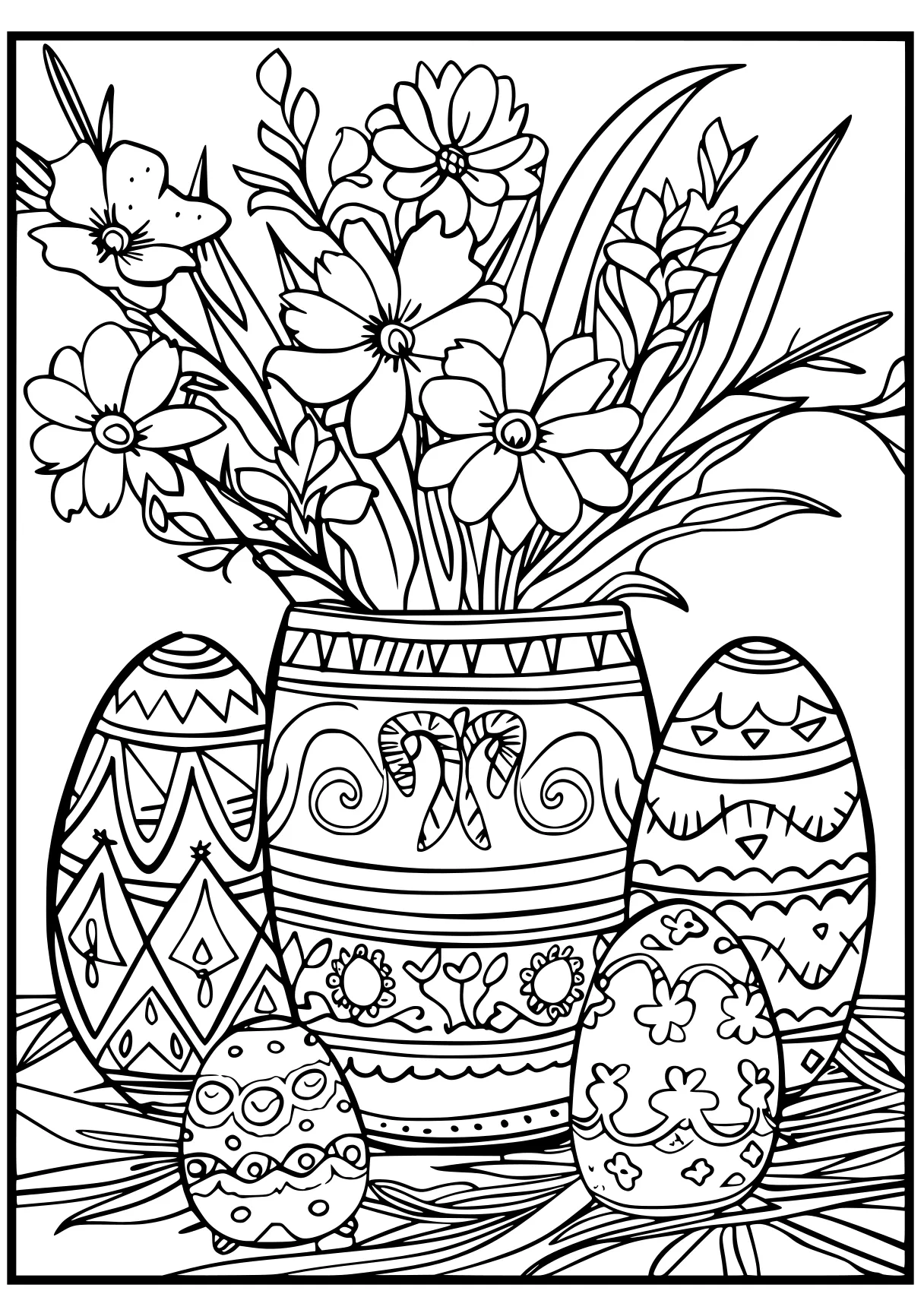 free easter coloring pages, easter, colouring, zentangle, page downloads