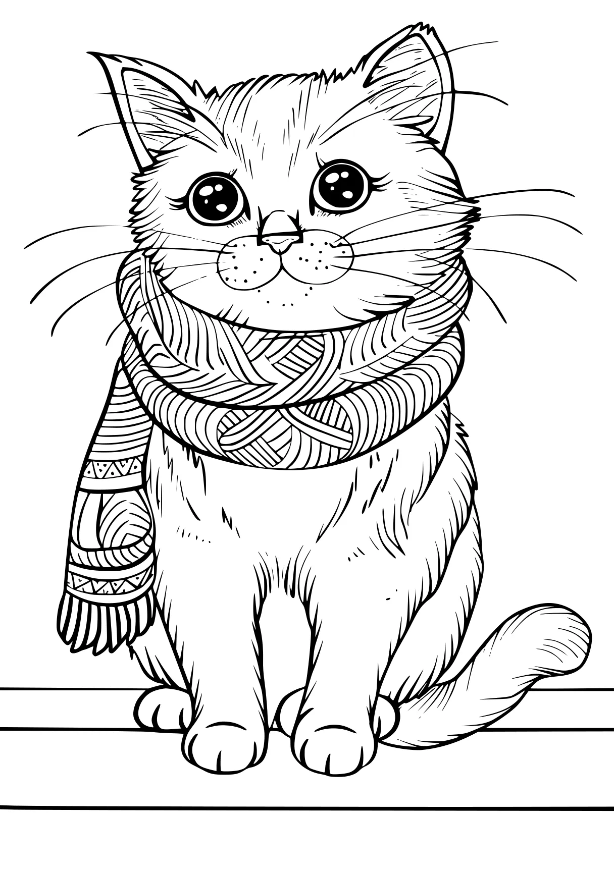 kitten coloring pages, cat, illustrator, mitten, free page downloads