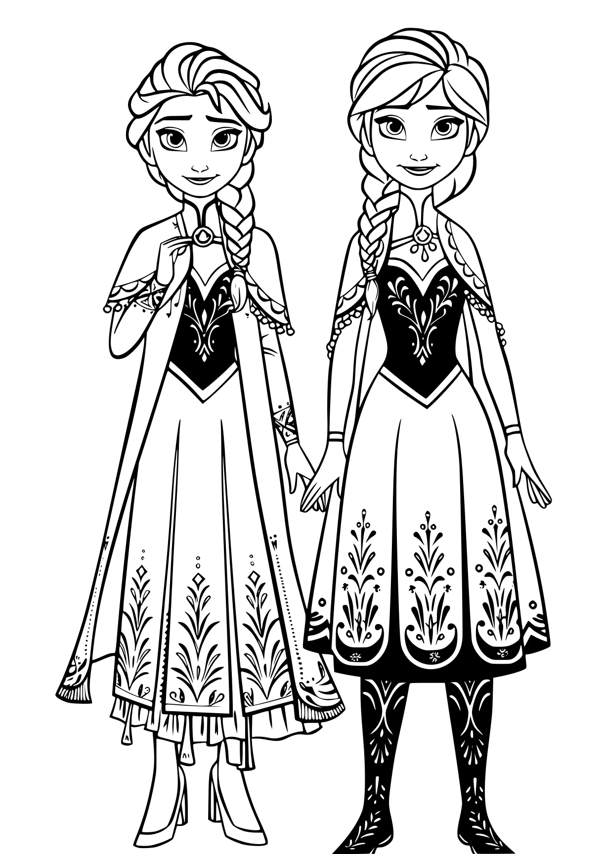 elsa and anna coloring pages dresses, dolls, printables, marry, wedding, free page downloads