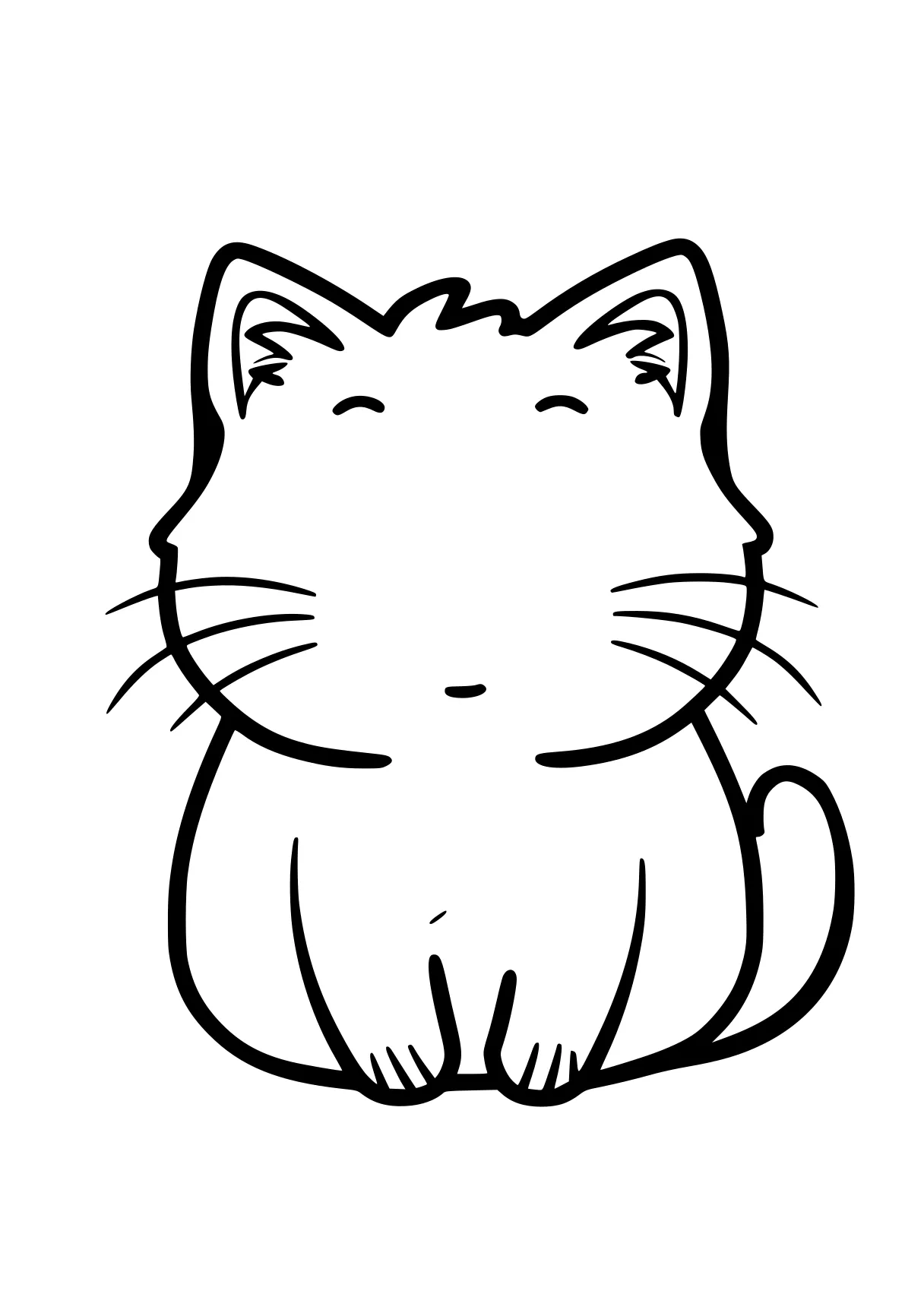 cute coloring pictures pusheen, garfield, kitty, cat, paw, free page downloads