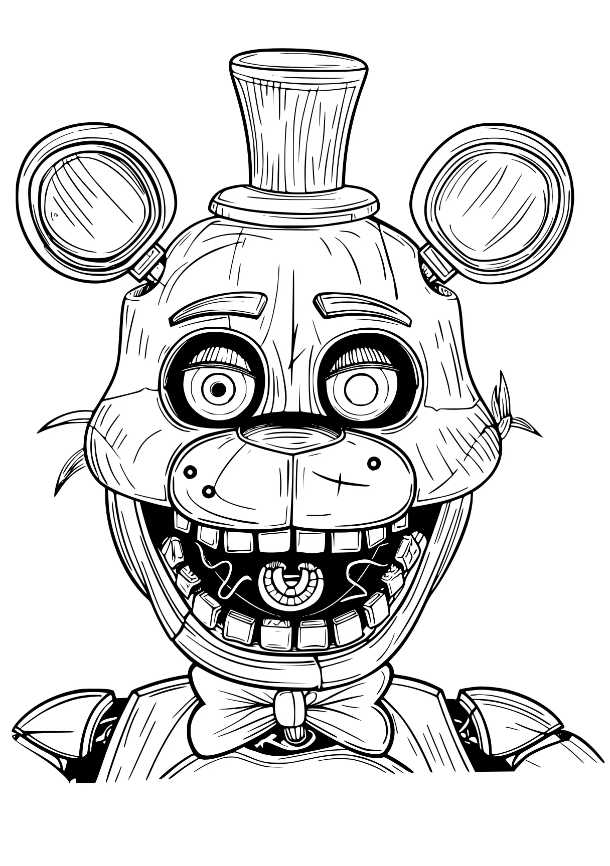 five nights at freddy's colouring pages fazbear, fnaf, bonnie, freddy, gumball, free coloring page downloads