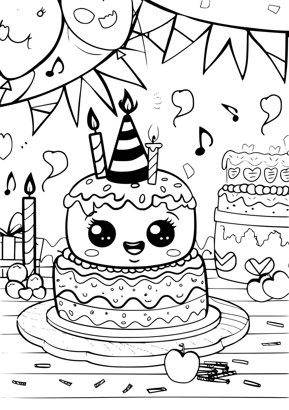 happy birthday coloring pages, birthday, cake, shopkins, free page downloads