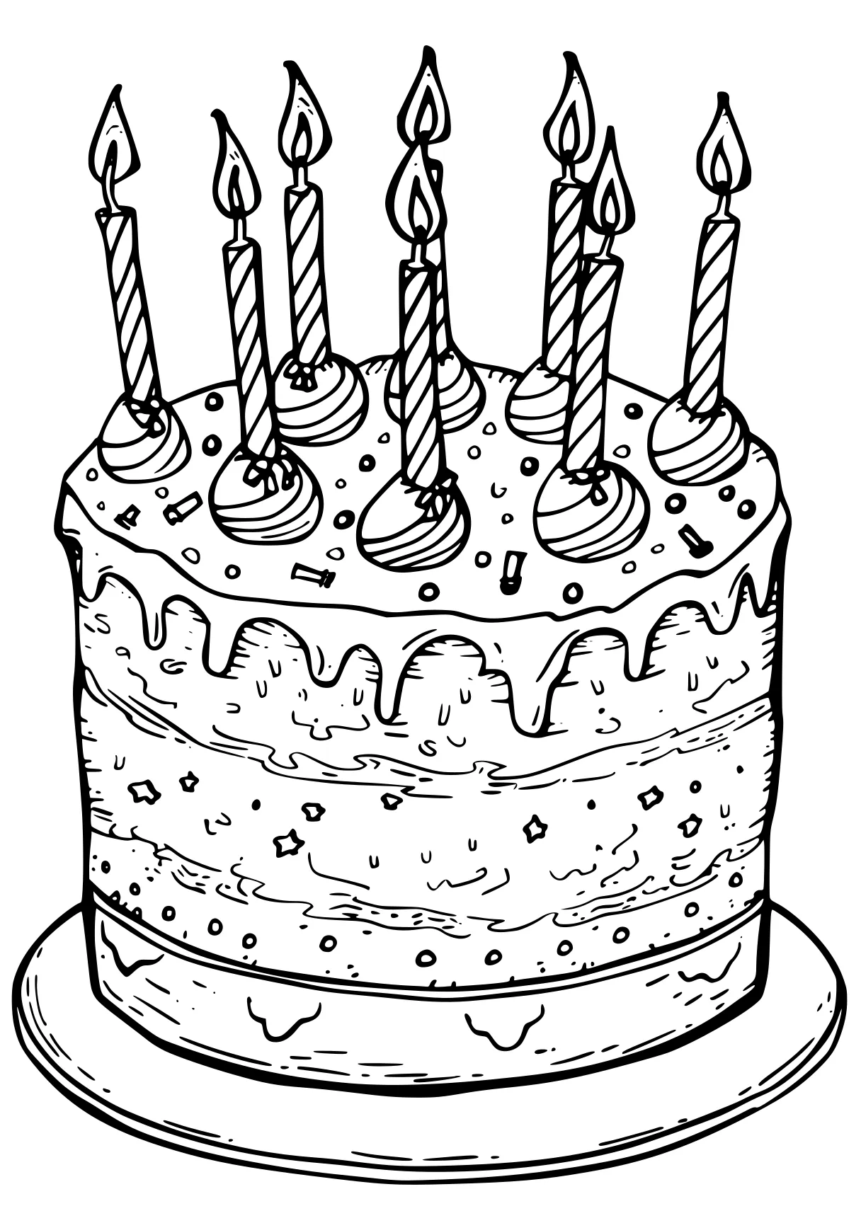 birthday cake coloring page cake, birthday, years, free downloads