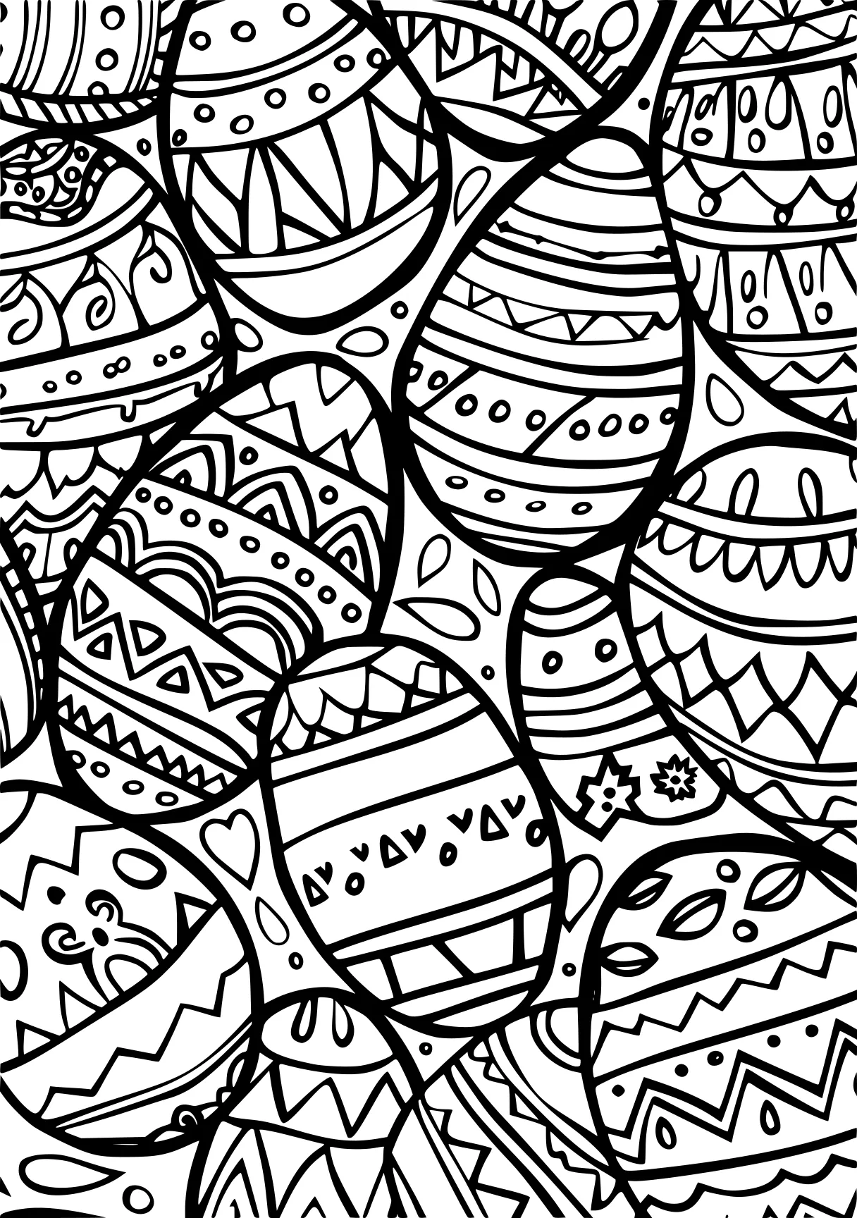 free coloring pages easter, zentangle, pattern, easter, page downloads