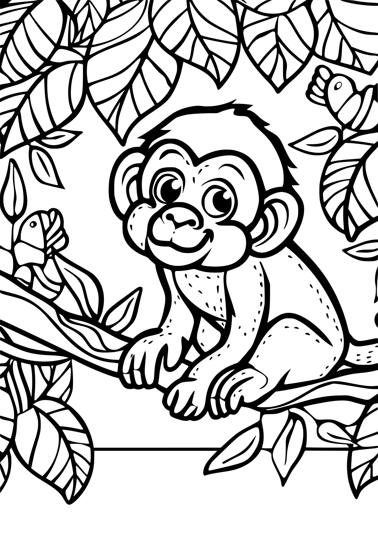 printable coloring book monkey, coloring, colouring, free page downloads