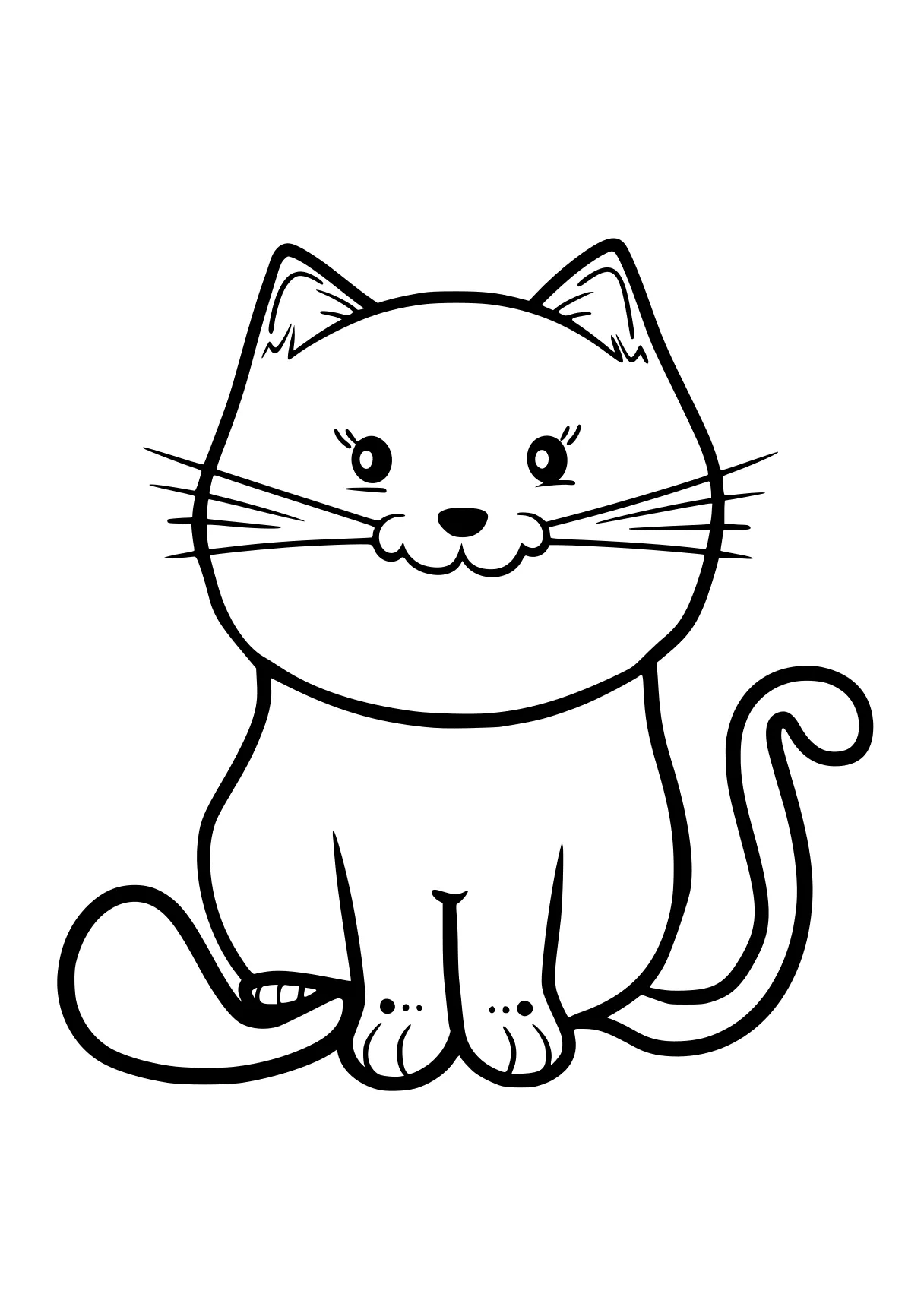 cute cat coloring pages cat, kitty, mew, illustrator, free page downloads