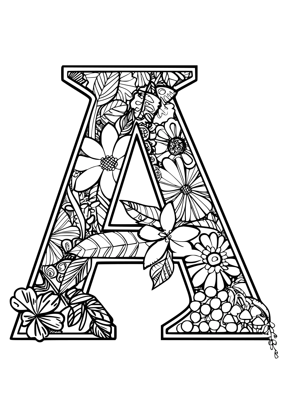 letter a coloring sheet a4, an, alphabet, letters, a, free page downloads