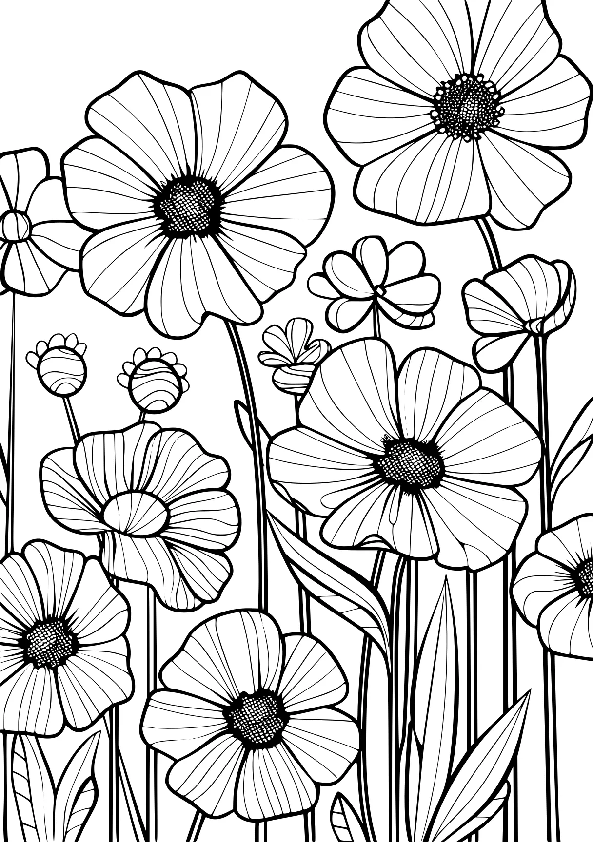 coloring pages to print, colouring, printables, flowers, free page downloads