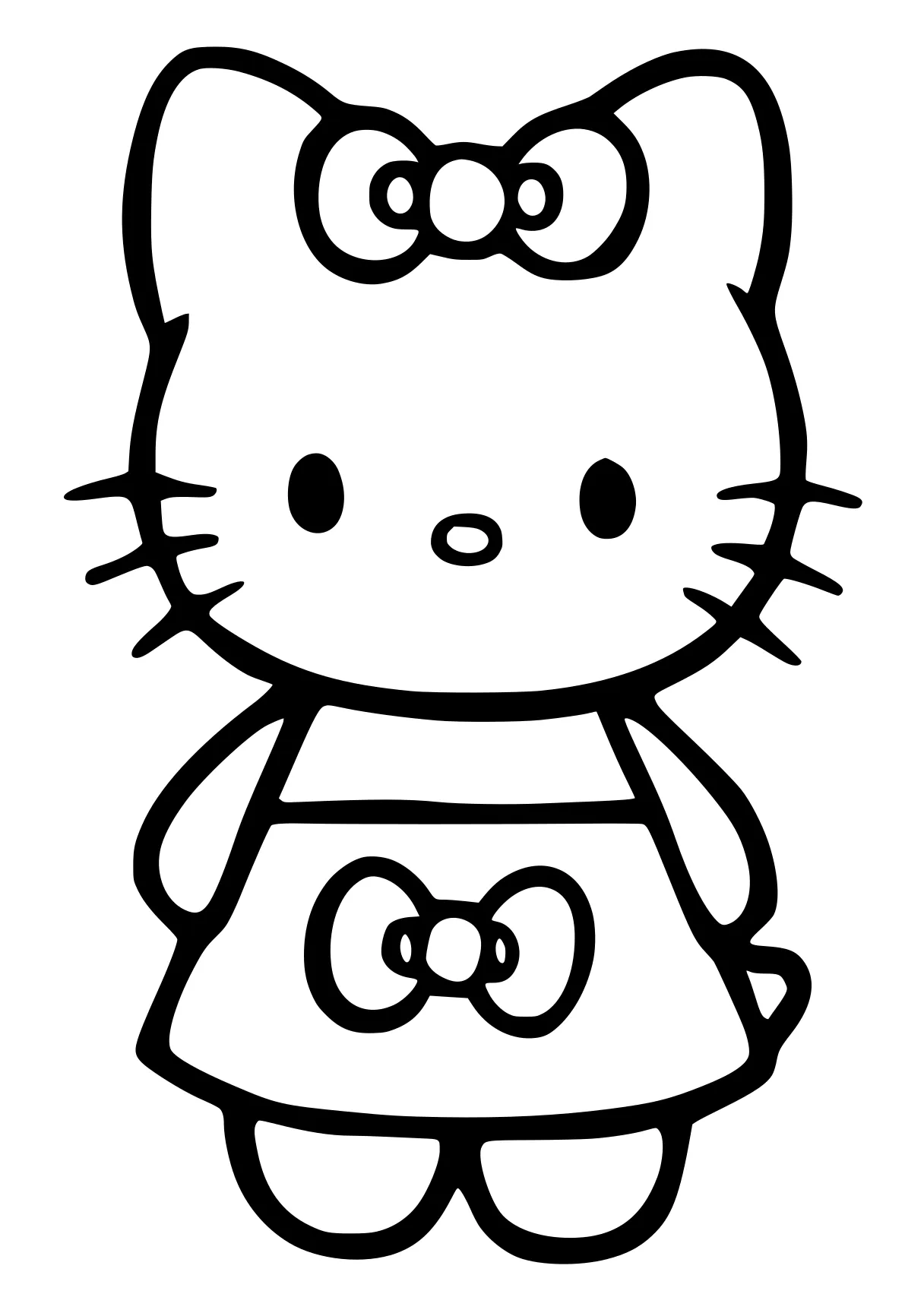 hello kitty coloring sheet sanrio, kitty, unikitty, molang, cinnamoroll, free page downloads