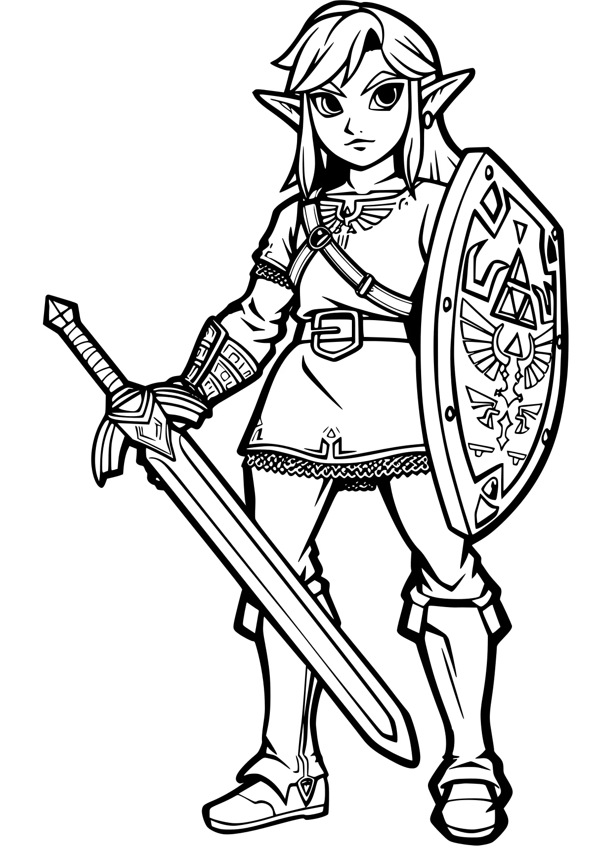 zelda coloring pages link, zelda, knight, diana, isabela, free page downloads