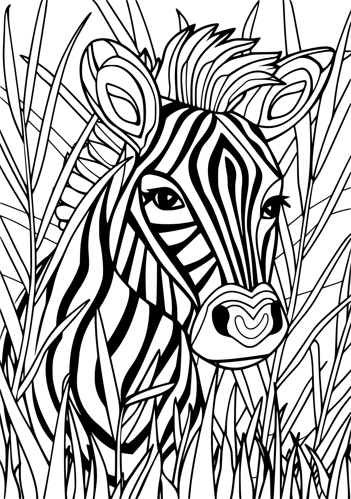 coloring pictures zebra, zentangle, safari, free page downloads