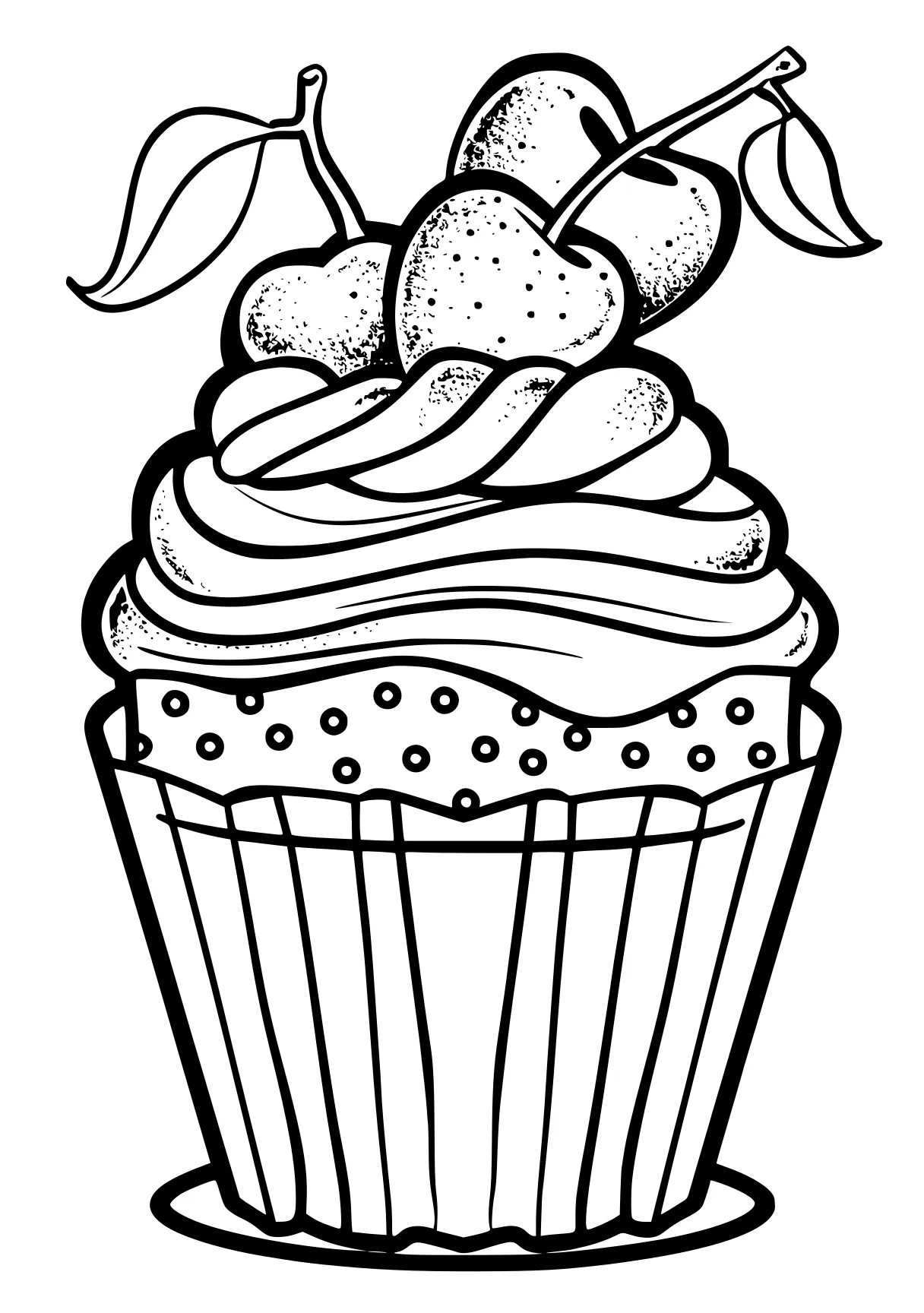 cupcake coloring page cupcake, cake, illustrator, birthday, shortcake, free downloads