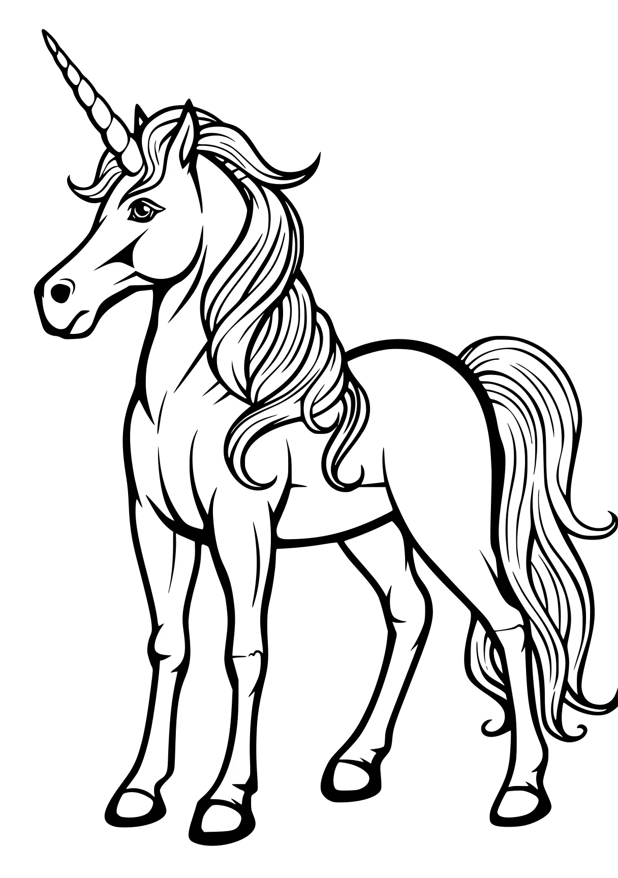 unicorn coloring pony, unicorn, horse, alicorn, mlp, free page downloads