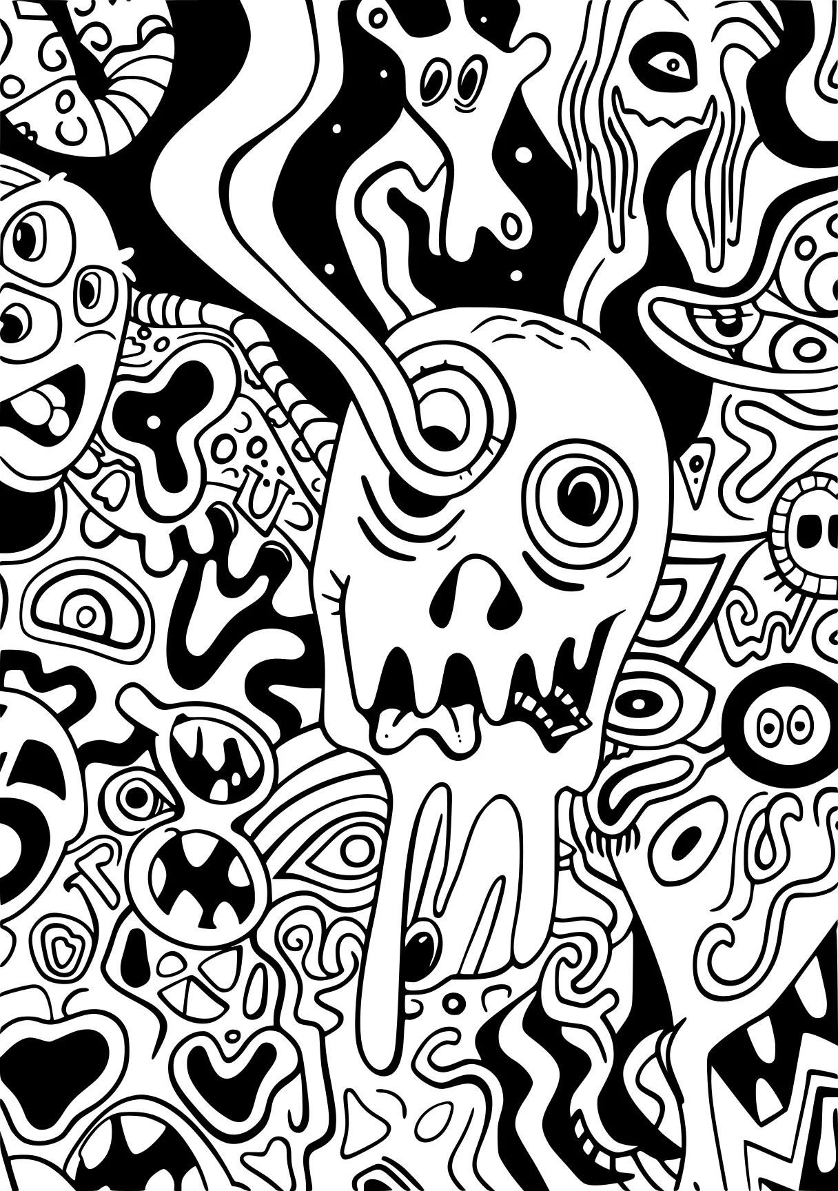 free printable adult coloring pages muertos, skellington, kaido, page downloads