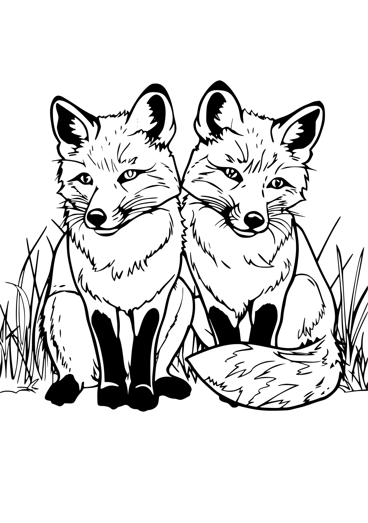 foxes coloring pages foxes, fox, pups, tails, corgi, free page downloads