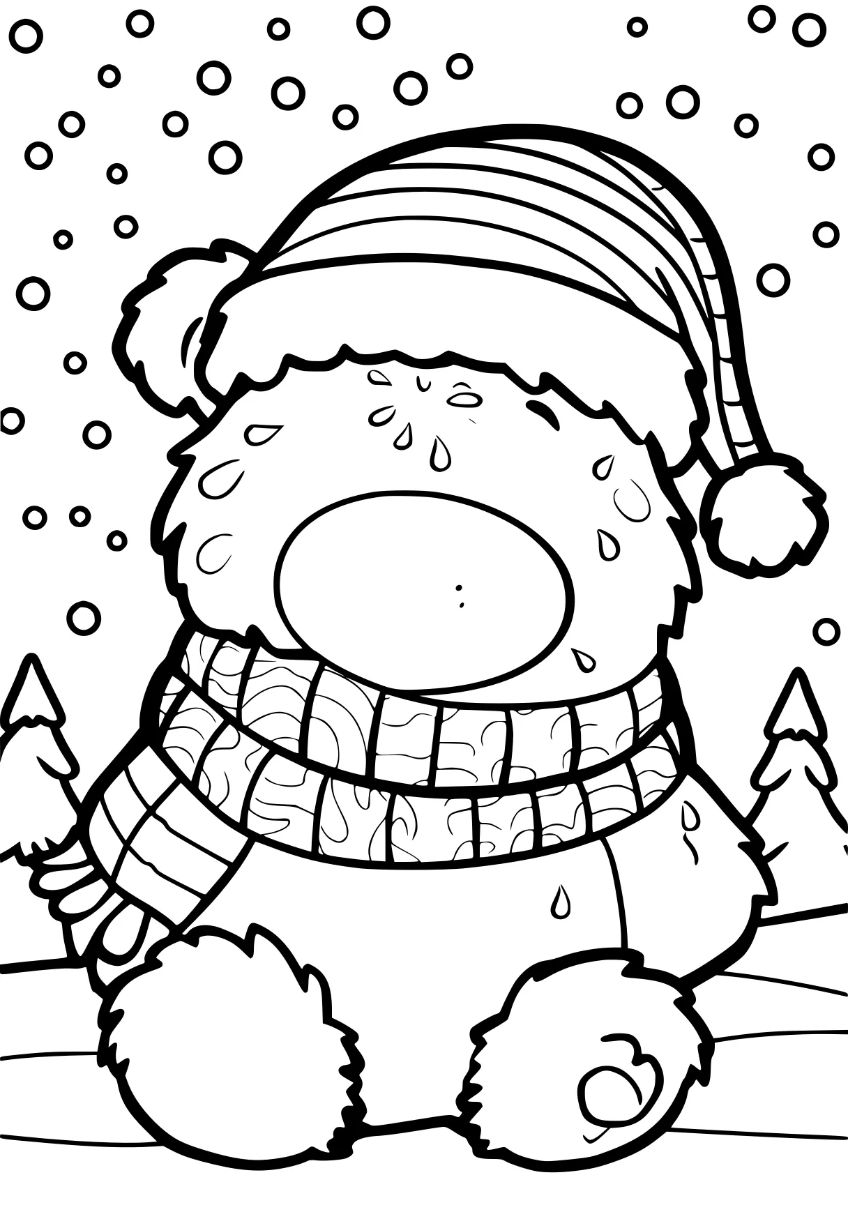 xmas colouring pages snowman, claus, santa, free coloring page downloads