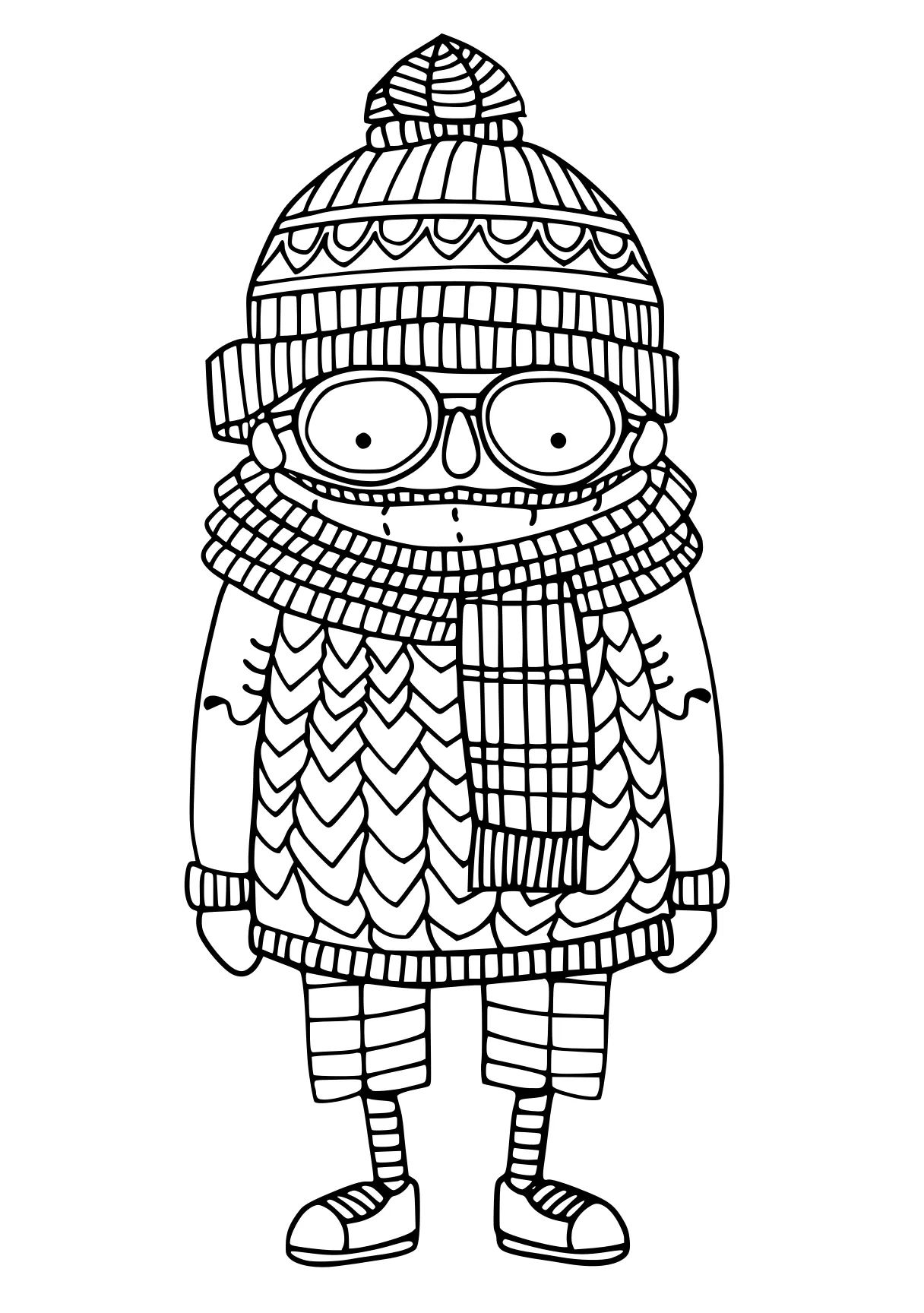 printable color by number for adults zentangle, beanie, winter, sweater, mitten, free coloring page downloads