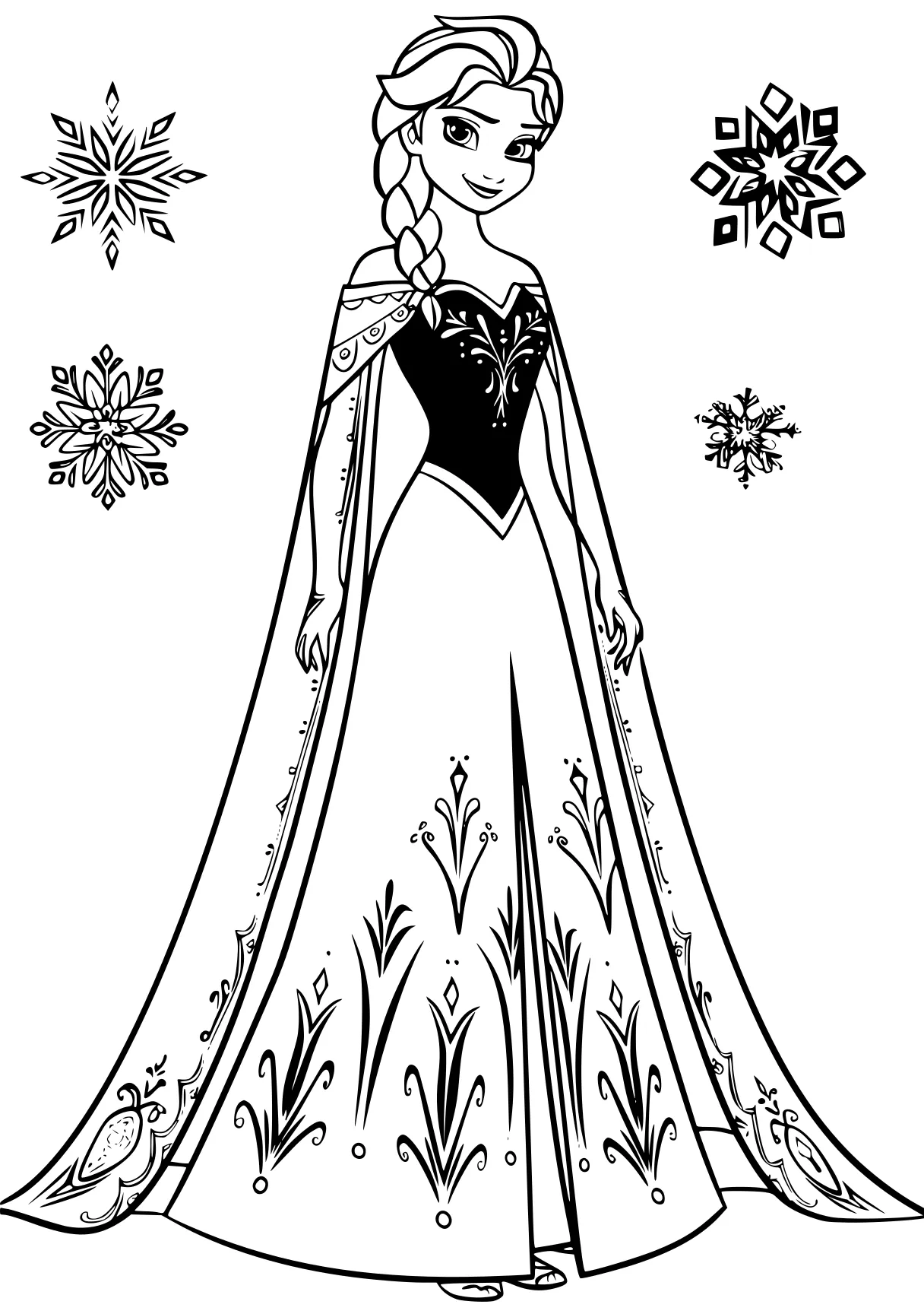 princess coloring pages printable elsa, rosalina, cinderella, rapunzel, free page downloads