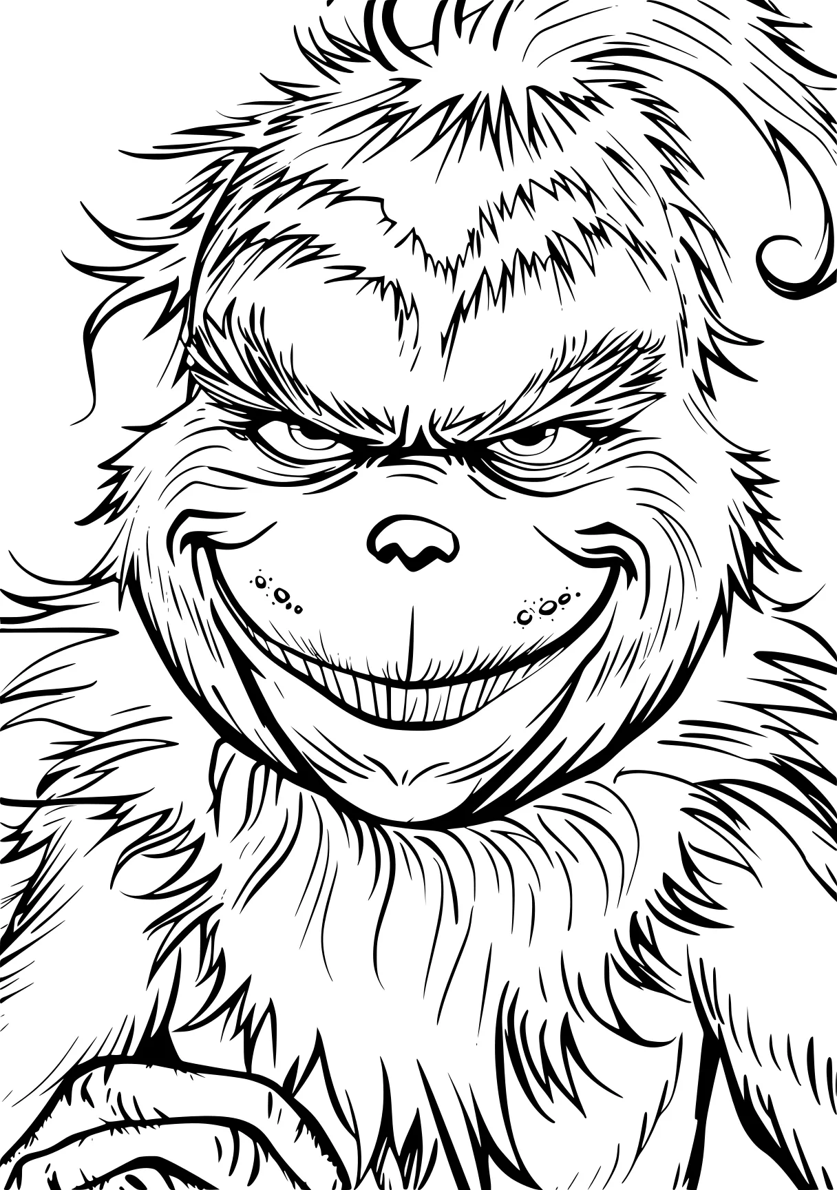 grinch coloring pages gorilla, kong, grinch, monkey, bigfoot, free page downloads