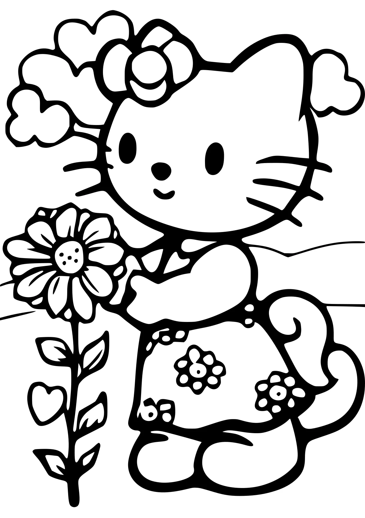 free coloring pages valentines day, sanrio, kitty, cinnamoroll, page downloads