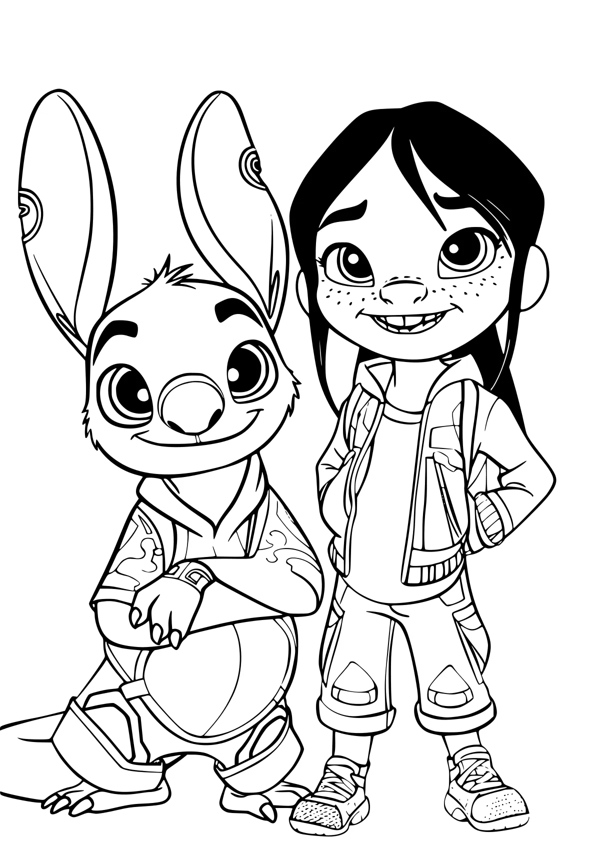 lilo and stitch coloring pages chipmunks, lilo, coraline, bunnies, cool2bkids, free page downloads