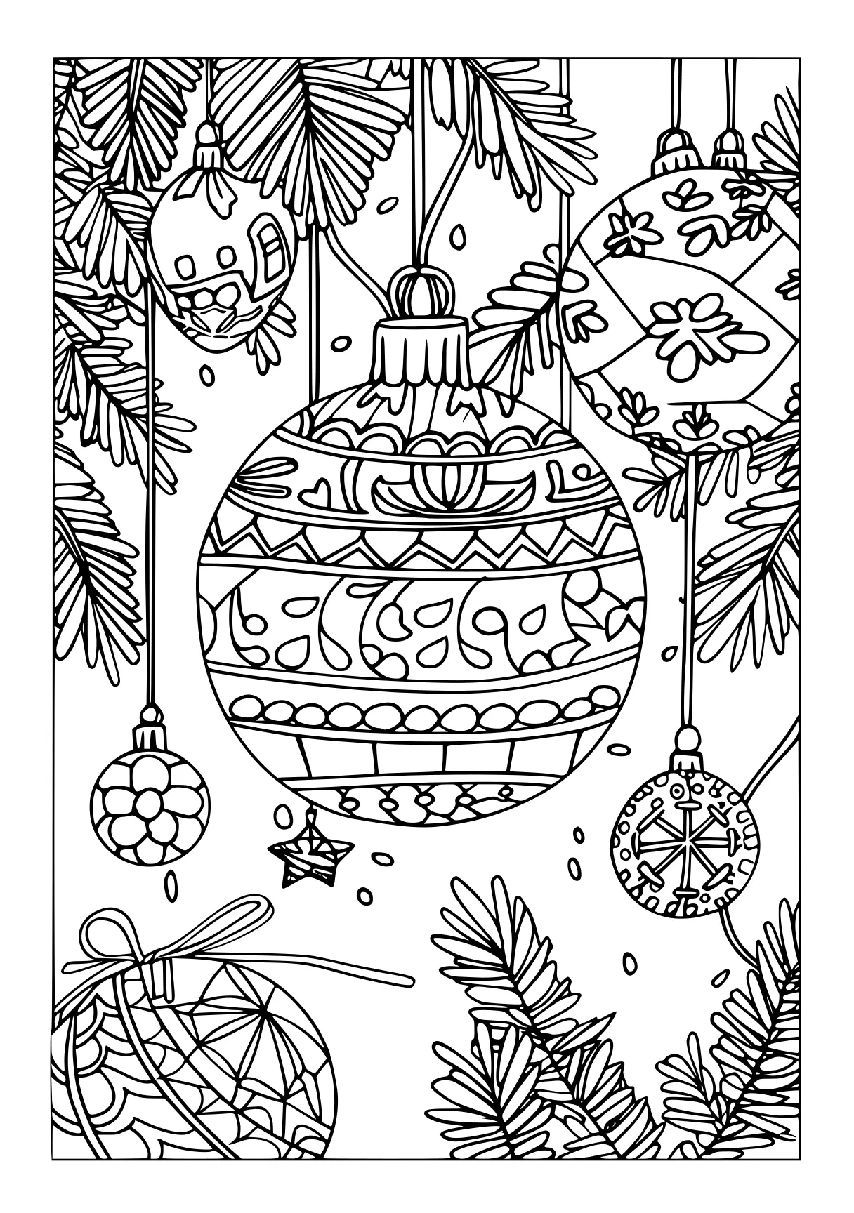 holiday coloring pages ornament, zentangle, mandalas, free page downloads